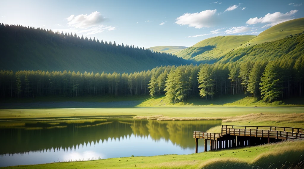 (documentary photography: 1.3, motion capture: 1.2),
Clearwater pond side, (wooden: 1.3, rustic: 1.2) building,
vast grassland, (character details: 1.1, pose in prayer),
The gesture of sincere prayer contrasts strongly with (environmental description: 1.3, natural hillside) and (vastness: 1.2, grassland scene).