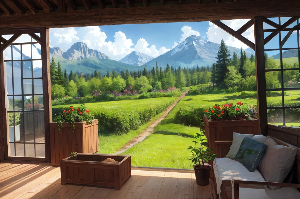 plant, mountain,