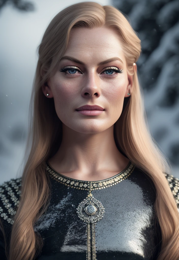 ultra hyper realistic award winning full body photo of a single Scandinavian female, (Anita Ekberg : Alyssa Sutherland) full body, 42 yo, beautiful face, posing, smile, long brown hazel hair, cinematic, fine details, 8k, dark shot, soft volumetric lights, backlit, cinematic, intricate details, ArtStation cell shading, digital art, bloom, dark and gloomy full body 8k unity render, female teen, short hair, wearing traditional Scandinavian clothing, , porcelain cracked skin, skin pores, detailed intricate iris, very dark lighting, heavy shadows, detailed, detailed face, (vibrant, dramatic, dark, sharp focus, 8k) walking on a icy landscape, snowing