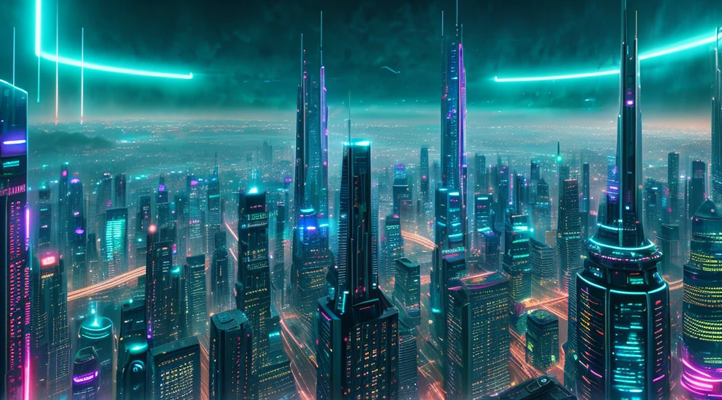 futuristic city (cinematic look:1.4), soothing tones, insane details, intricate details, hyperdetailed, low contrast, soft cinematic light, dim colors, exposure blend, hdr, faded, slate gray atmosphere