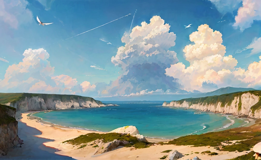 Sunny beach scenery