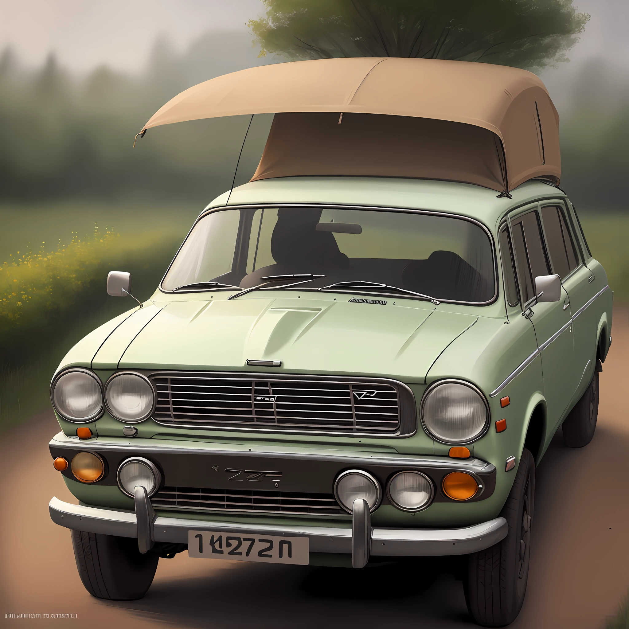 Zhiguli car, VAZ 2106, (best quality, masterpiece), realism, detail
