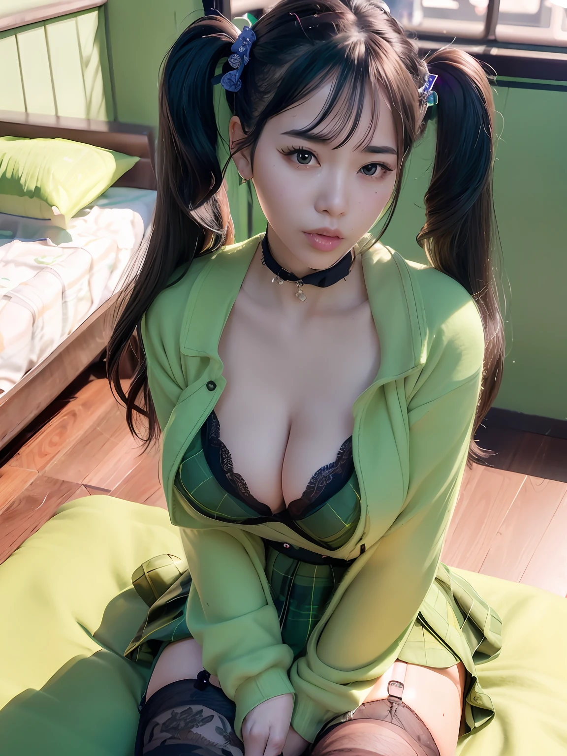 Green small cow