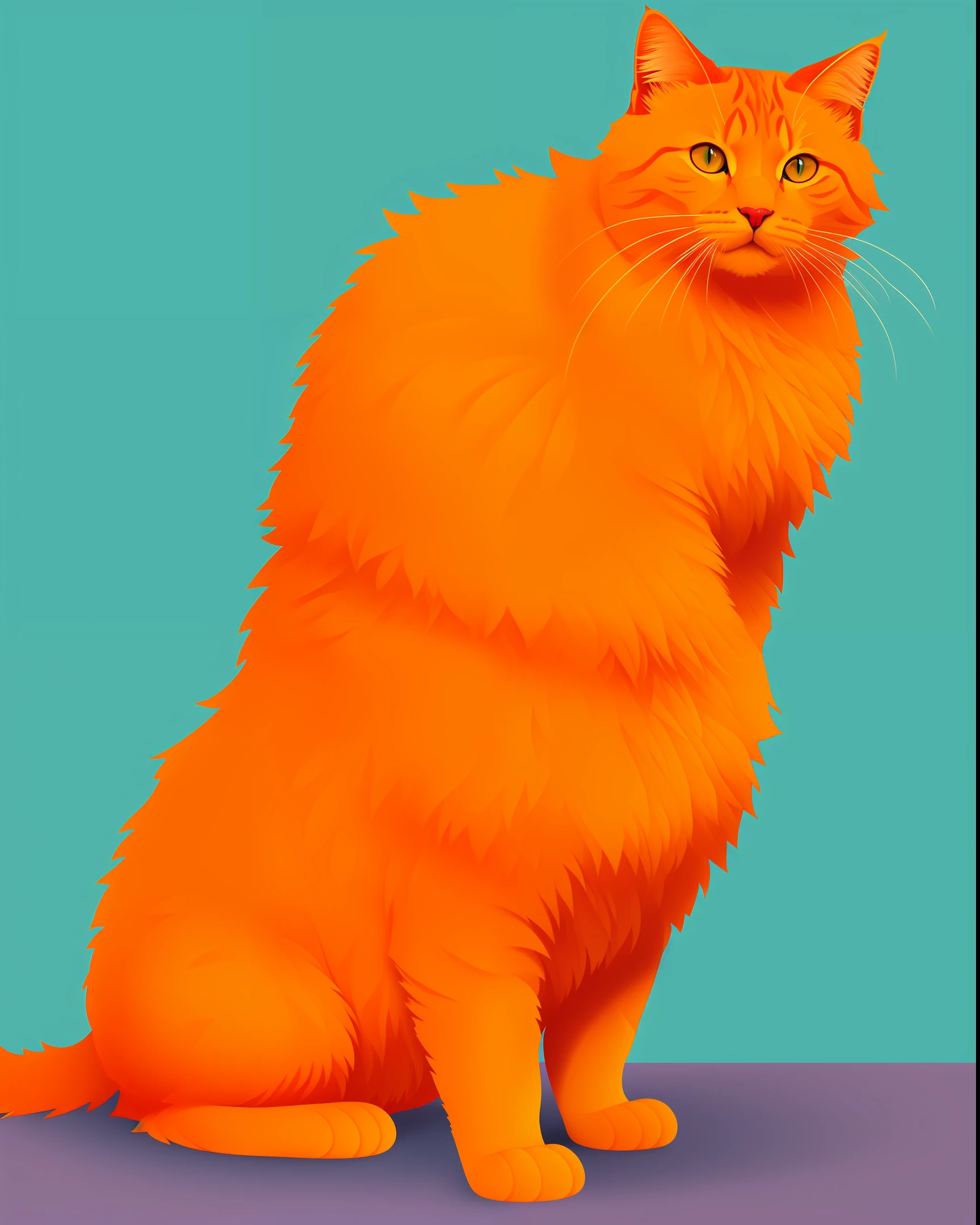 Fat orange cat