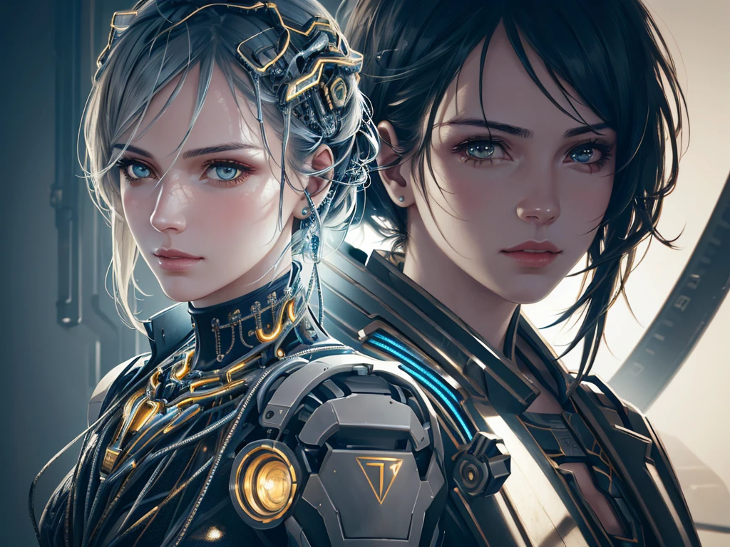 1mechanical girl,((ultra realistic details)), portrait, detailed face,global illumination, shadows, octane render, 8k, ultra sharp,metal,intricate, ornaments detailed, cold colors, egypician detail, highly intricate details, realistic light, trending on cgsociety, glowing eyes, facing camera, neon details, machanical limbs,mechanical, mechanical cervial attaching to neck,wires and cables connecting to head,from side