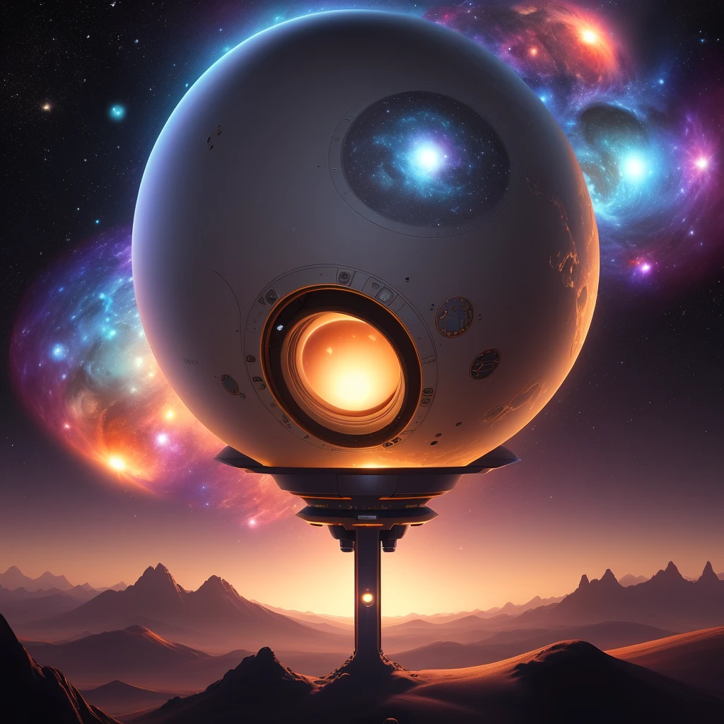 deep space, nubula, distant egg planet , game asset,