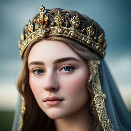 photo of Eleanor of Aquitaine, highly detailed face, depth of field, moody light, atmospheric lighting, highly detailed, centered, extremely detailed, Nikon D850, award winning photography