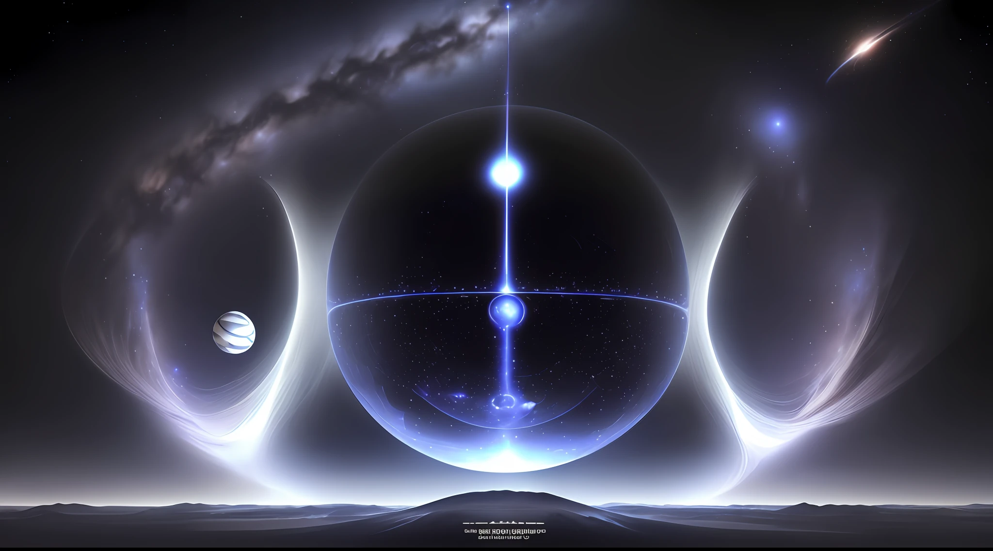 Libra theme, a high-quality Libra, put the planet on the scale, put black hole on the other, sense of technology, high quality, outstanding, digital, highly fine, the background is cosmic interstellar, tall, science fiction, fantasy