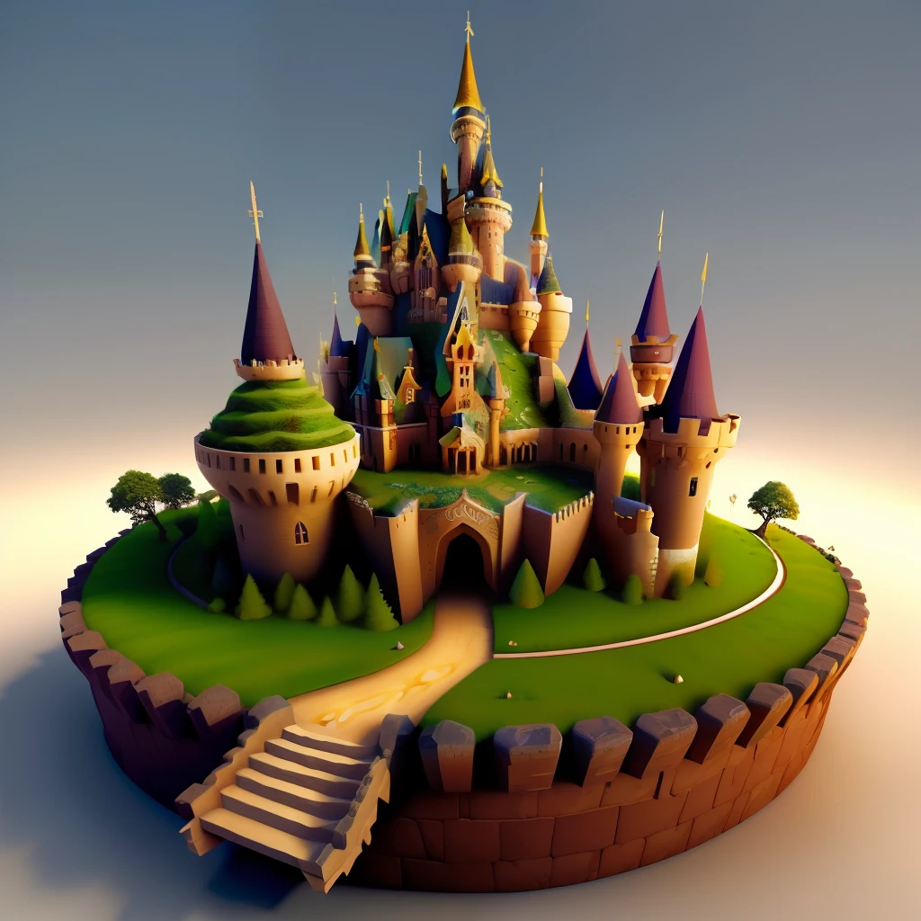 an anthill made from castle design,hobit,fairyland,fantasy,animation,3D,upscales