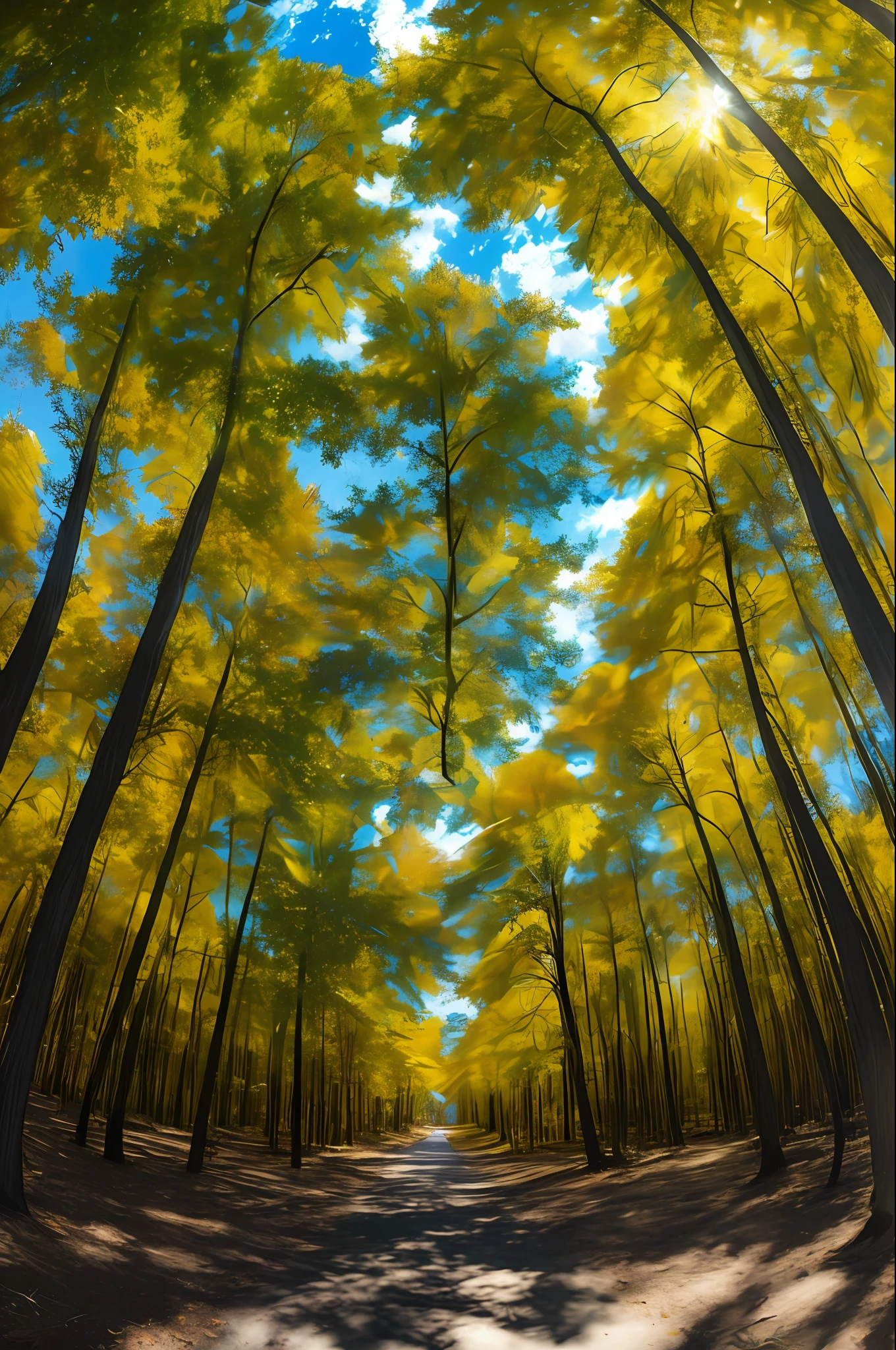 absurdres, highres, ultra detailed, (no human:1.3),
BREAK
, Create an image using a prism effect, with light refracting and creating a colorful, kaleidoscopic appearance.
BREAK
, Design an image with a fisheye lens effect, capturing a wide field of view with a distinctive, curved perspective.
BREAK
, Capture a forest path, with towering trees, dappled sunlight, and a sense of tranquility and natural beauty.
BREAK
, Illustrate a monochromatic world, using only shades of black, white, and gray to convey depth, emotion, and a striking visual impact.