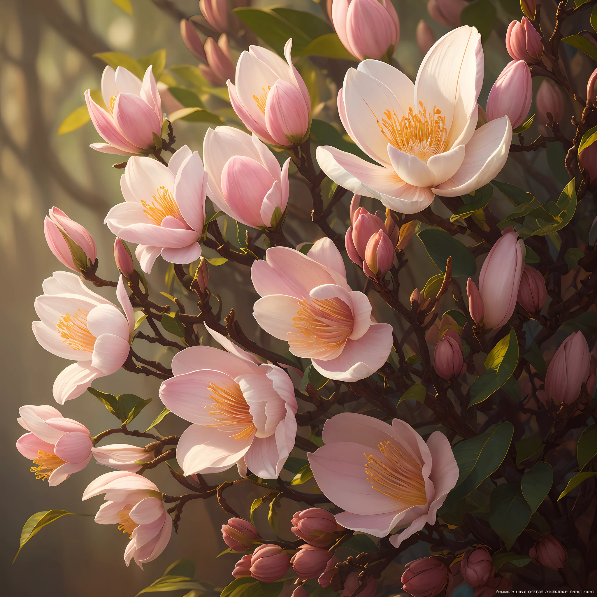 A flower by Casey Weldon, Olga Kvasha, Miho Hirano, hyperdetailed intricately detailed gothic art trending on Artstation triadic colors Unreal Engine 5 detailed matte painting, deep color, fantastical, intricate detail, splash screen, complementary colors, fantasy concept art, 8k resolution, gothic deviantart masterpiece, (dark shot:0.9), art by greg rutkowski and artgerm, soft cinematic light, adobe lightroom, photolab, hdr, intricate, highly detailed, magnolia