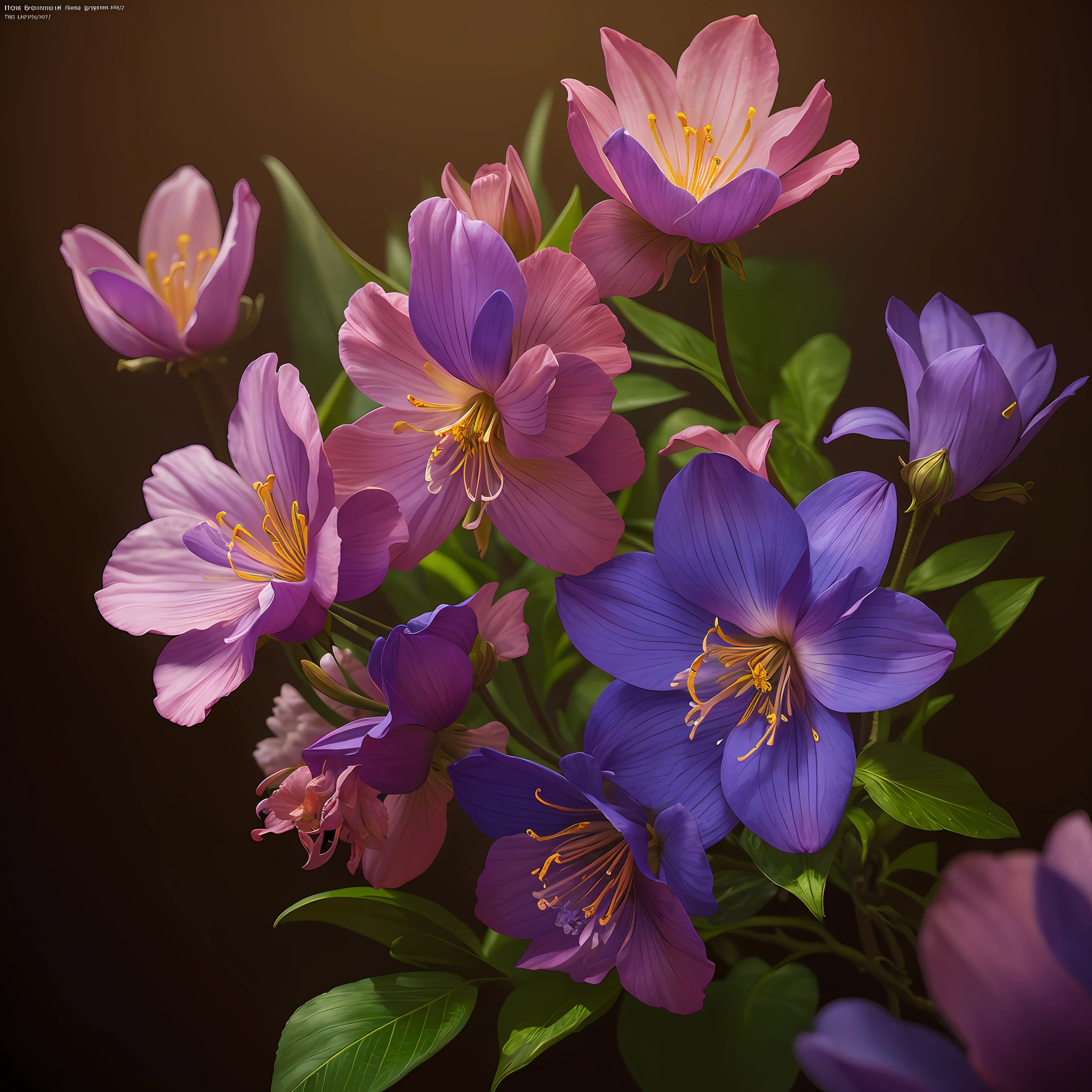 A flower by Casey Weldon, Olga Kvasha, Miho Hirano, hyperdetailed intricately detailed gothic art trending on Artstation triadic colors Unreal Engine 5 detailed matte painting, deep color, fantastical, intricate detail, splash screen, complementary colors, fantasy concept art, 8k resolution, gothic deviantart masterpiece, (dark shot:0.9), art by greg rutkowski and artgerm, soft cinematic light, adobe lightroom, photolab, hdr, intricate, highly detailed, bluebell