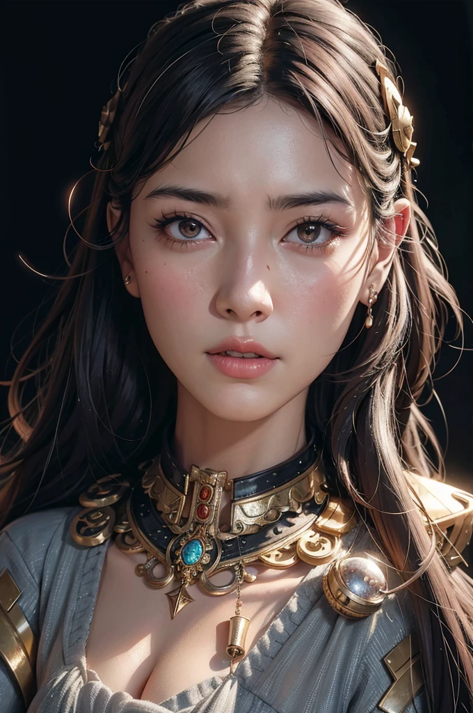 a close up of a woman with a necklace and a necklace, chengwei pan on artstation, 8k portrait render, artwork in the style of guweiz, fanart best artstation, hyperdetailed fantasy character, 8k high quality detailed art, 2. 5 d cgi anime fantasy artwork, trending on cgstation, 4k highly detailed digital art