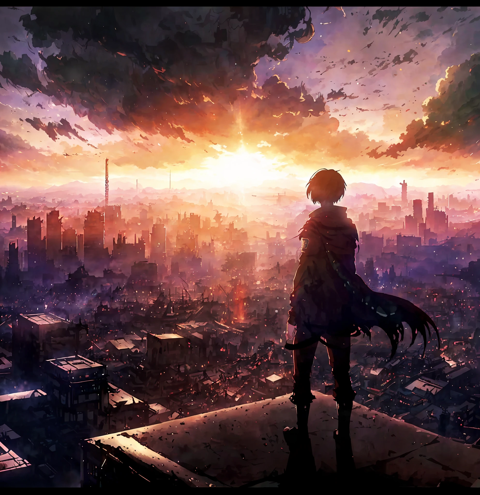 Attack on Titan, angry Giants, dark and gritty, Studio Ghibli, Anime Key Visual, by Makoto Shinkai, Deep Color, Intricate, 8k resolution concept art, Natural Lighting, Beautiful Composition dark