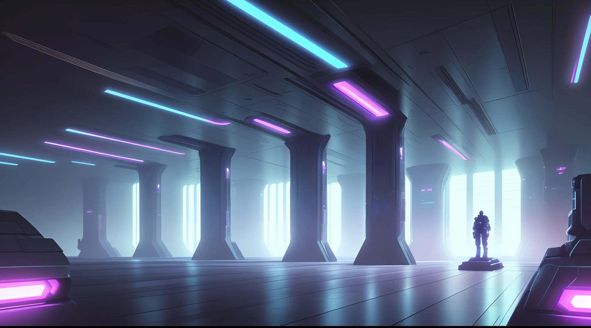 Libra theme, cyberpunk, beam, digital, tall, sci-fi, intergalactic, highly detailed