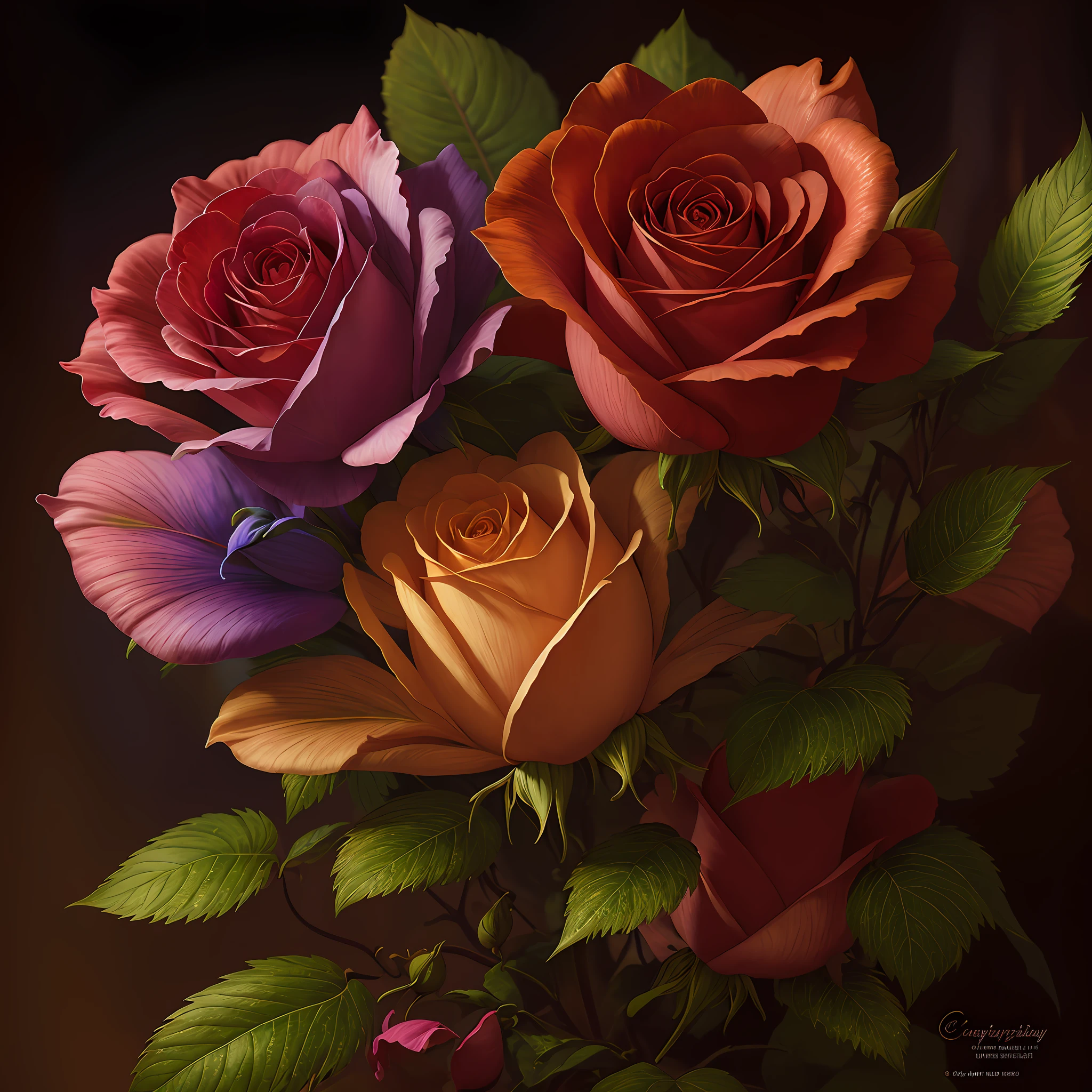 A flower by Casey Weldon, Olga Kvasha, Miho Hirano, hyperdetailed intricately detailed gothic art trending on Artstation triadic colors Unreal Engine 5 detailed matte painting, deep color, fantastical, intricate detail, splash screen, complementary colors, fantasy concept art, 8k resolution, gothic deviantart masterpiece, (dark shot:0.9), art by greg rutkowski and artgerm, soft cinematic light, adobe lightroom, photolab, hdr, intricate, highly detailed, fantasy rose