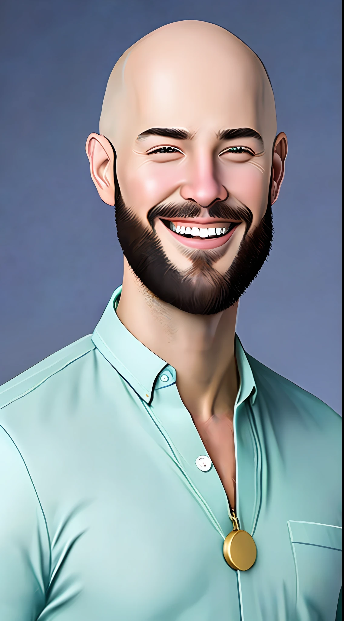 Best quality, realistic, award-winning illustration, (complicated detail: 1.2), (fine detail), (complicated detail), (cinematic lights, best quality), sharp lines, sharp focus, official art, 16k, on a white background, (A man with a smiling face: 1.3), a playful young boss, there is a man with a bald head and beard, (bald short-beard: 1.3), bald head and smiling look, no beard and mustache,  about 35 years, (38 years), men of 45 years, without completely bald hair, (short goatee: 1.3), (face with fine details of wrinkles: 1.2), (details of the aged face: 1.2), (without beard: 1.3), (normal body without muscles: 1.3) (without muscles: 1.3), pronounced male characteristic, flirting with the camera. wearing black apron uniform with green, wearing cap, black cap and green details, wearing jeans, man posing for a photo, holding a huge can of creamy dulce de leche, dulce de leche pouring, splattering dulce de leche, explosion dulce de leche, all-white background, headshot profile picture, posing for a photo.