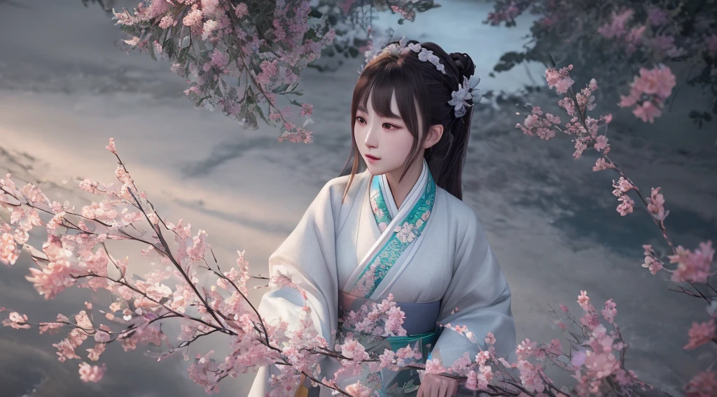 Very detailed CG unity 8k wallpapers, (Masterpiece), (Best Quality), (Ultra Detailed), (Ultra Realistic), (Best Character Detail: 1.36), Dynamic Angles, Professional Lighting, Photon Mapping, Teleportion, Physically Based Rendering. 1girl,hanfu