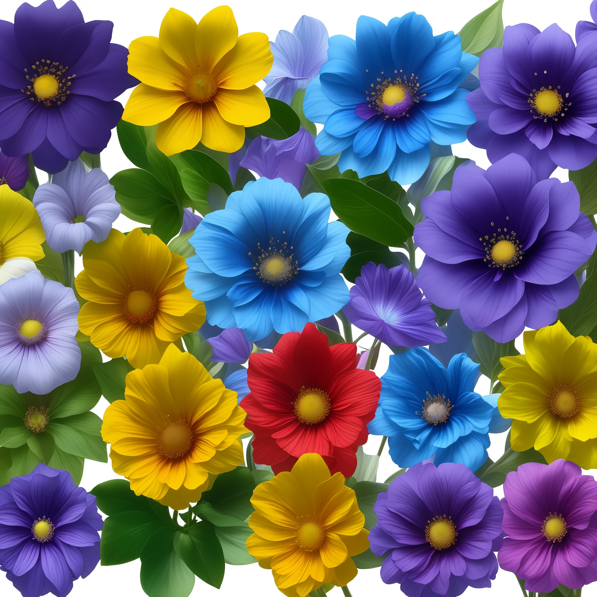 ((Multi elementary flowers)| (Elemental flowers)), best quality, ultra-detailed, masterpiece, [(((black:0.8)*3),(light blue:1.2+dark blue:1.2+white:1.2+green:1.1+purple:1.1+red:1.1+yellow:1.1+green:0.8):1.2), vibrant colors]:0.8, high resolution, cannon, [(((light blue:1.2)|( dark blue:1.2)| (white:1.2)| (green:1.1)| (purple:1.1)| (red:1.1)| (yellow:1.1)| (green:0.8)), leaf greens:1.1), multi-colored], dynamic pose, wide shot