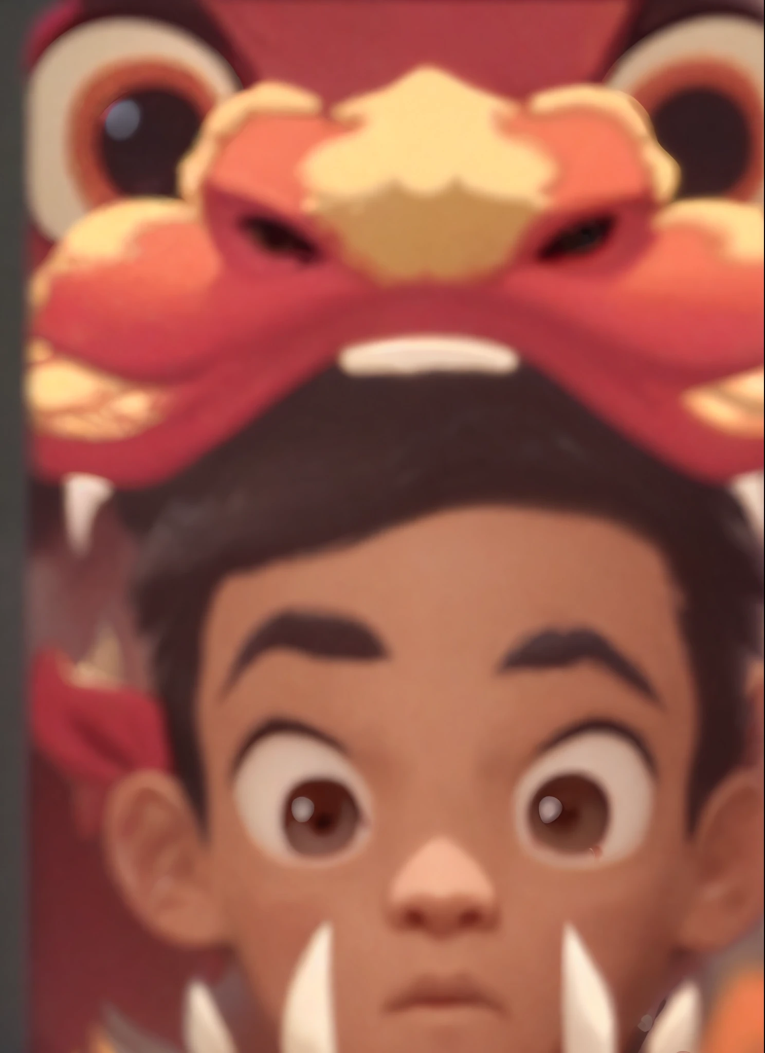 a close up of a person with a dragon head on a cell phone, avatar image, discord profile picture, detailed face of a asian boy, close up character, detailed unblurred face, video game avatar, character close up, in the style of sachin teng, discord pfp, andrew thomas huang, character close-up, miko, character portrait closeup