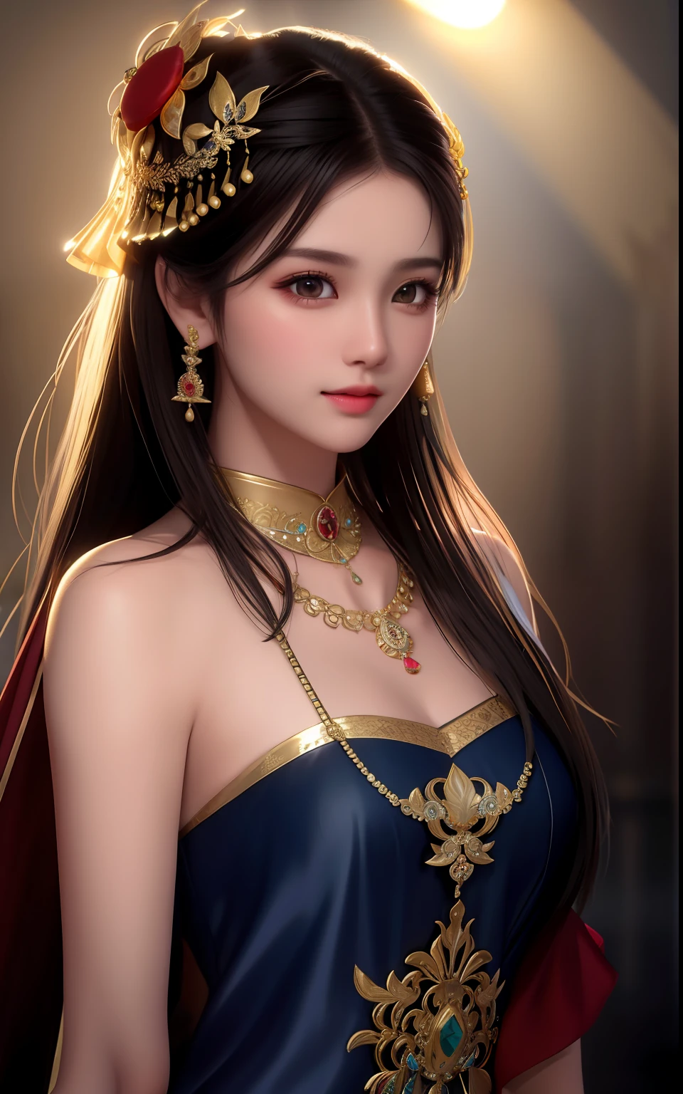 best quality, masterpiece, highres, 1girl,Myanmar (Burmese) dress,hair ornament,necklace, jewelry,Beautiful face, perfect_body, tyndall effect,photorealistic, dark studio, rim lighting, two tone lighting,(high detailed skin:1.2), 8k uhd, dslr, soft lighting, high quality, volumetric lighting, candid, Photograph, high resolution, 4k, 8k, Bokeh
