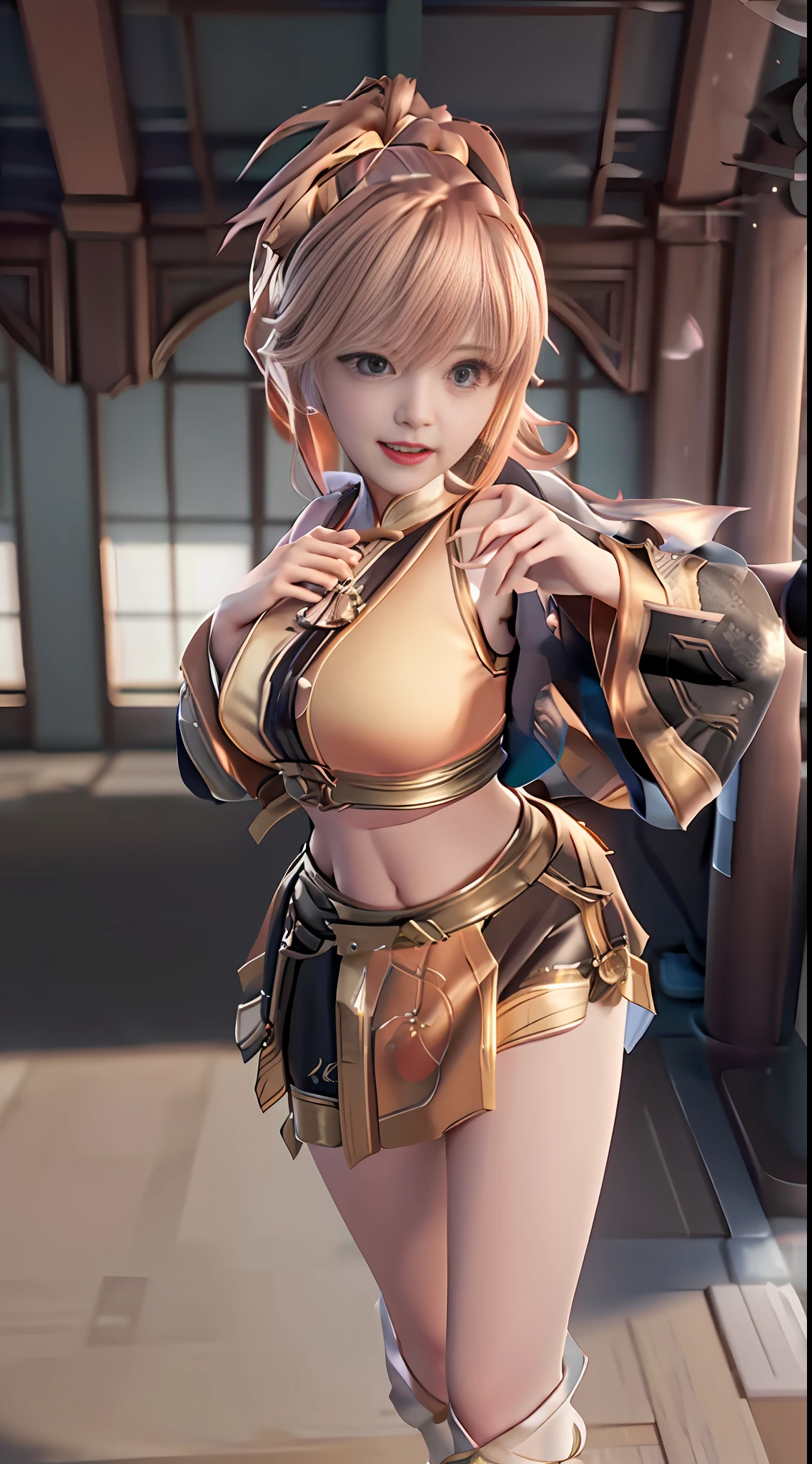 A girl, ponytail, bangs, medium breasts, martial arts, glory of kings, (Chest leak: 1.1), Open legs, Open mouth, Best quality, Look at the audience, Perfect eyes, Chinese style, (Best quality, Masterpiece: 1.1), (Realism: 1.4), Best quality, Masterpiece, Full body, (Best quality, Hyperdetail), (Best Lighting, Best Shadow, Extremely delicate and beautiful), Dynamic angle, Depth of field, (Bloom), (Shine), (Solo), Light, Best, Cinematic Angle, Cute, (Light Laugh: 0.6), Very Long Hair, (((Detailed Eyes))), Looking at the Audience, Lori, Ji Xiaoman, Black Shoes, Perfect Hands, Nudity, Breastfeeding, Leaking Milk. pregnant belly,