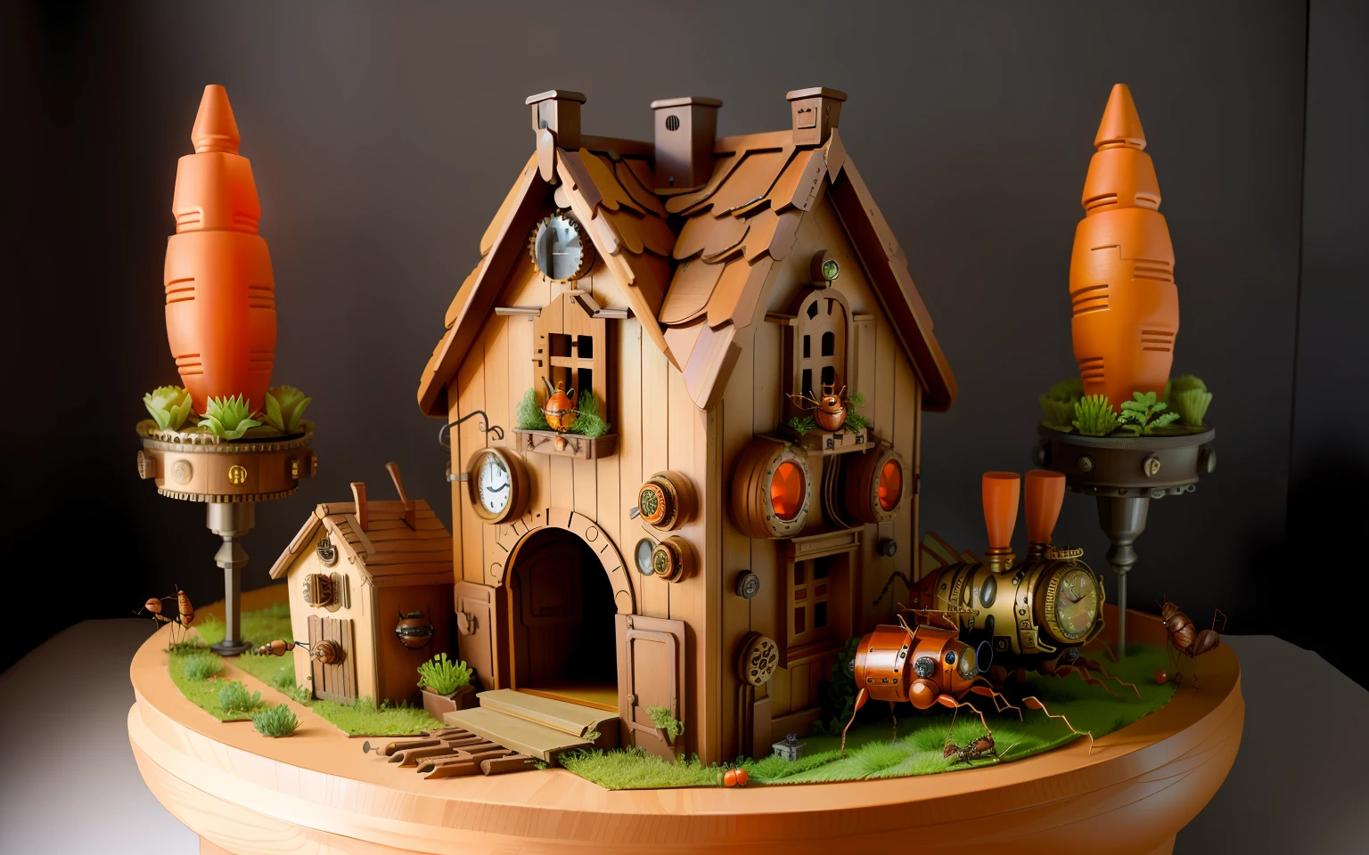 carrot house steampunk ants