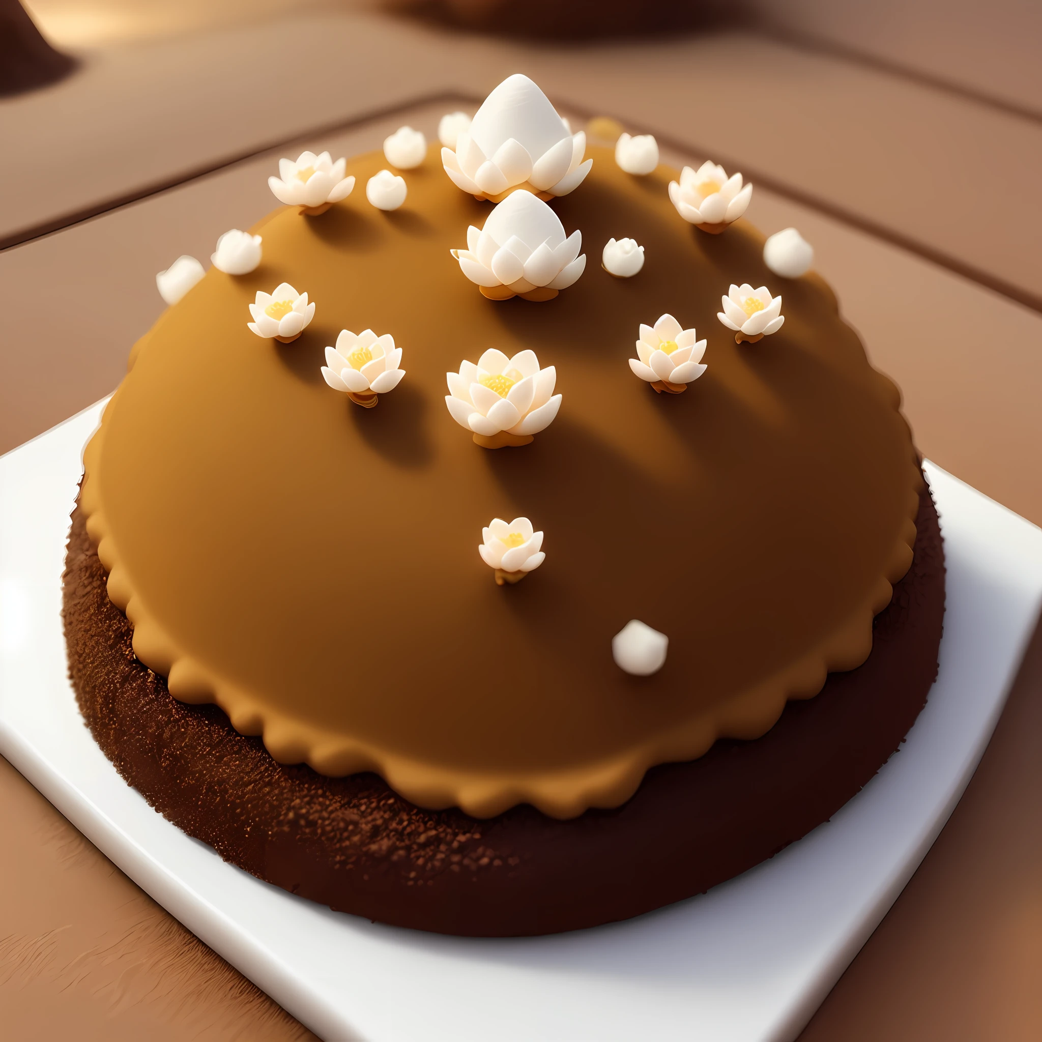 Anthill in marshmallow, lotus flower