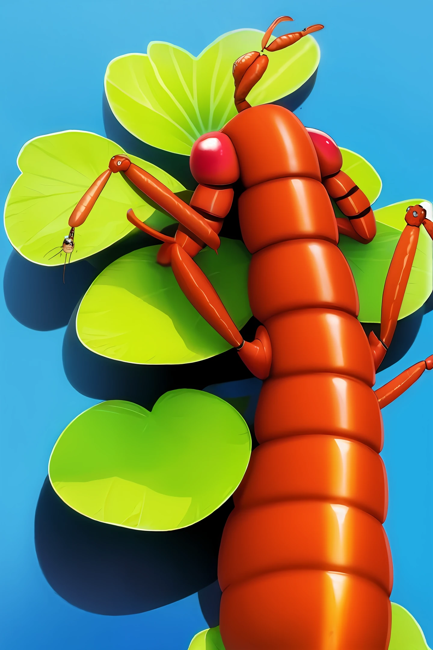 realistic giant ant on clover