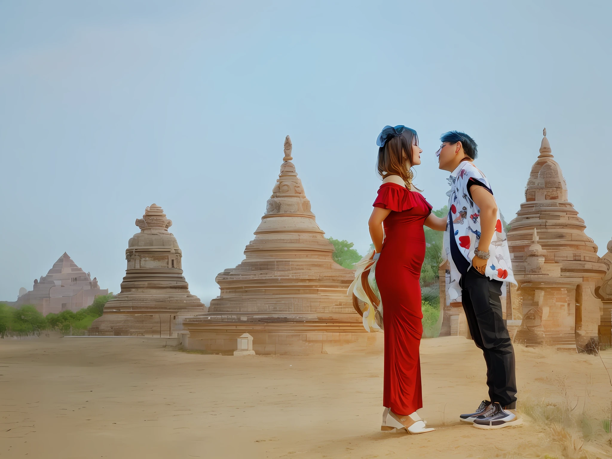 Lovely couple a portrait, 32k UHD , 48MP , high resoluti