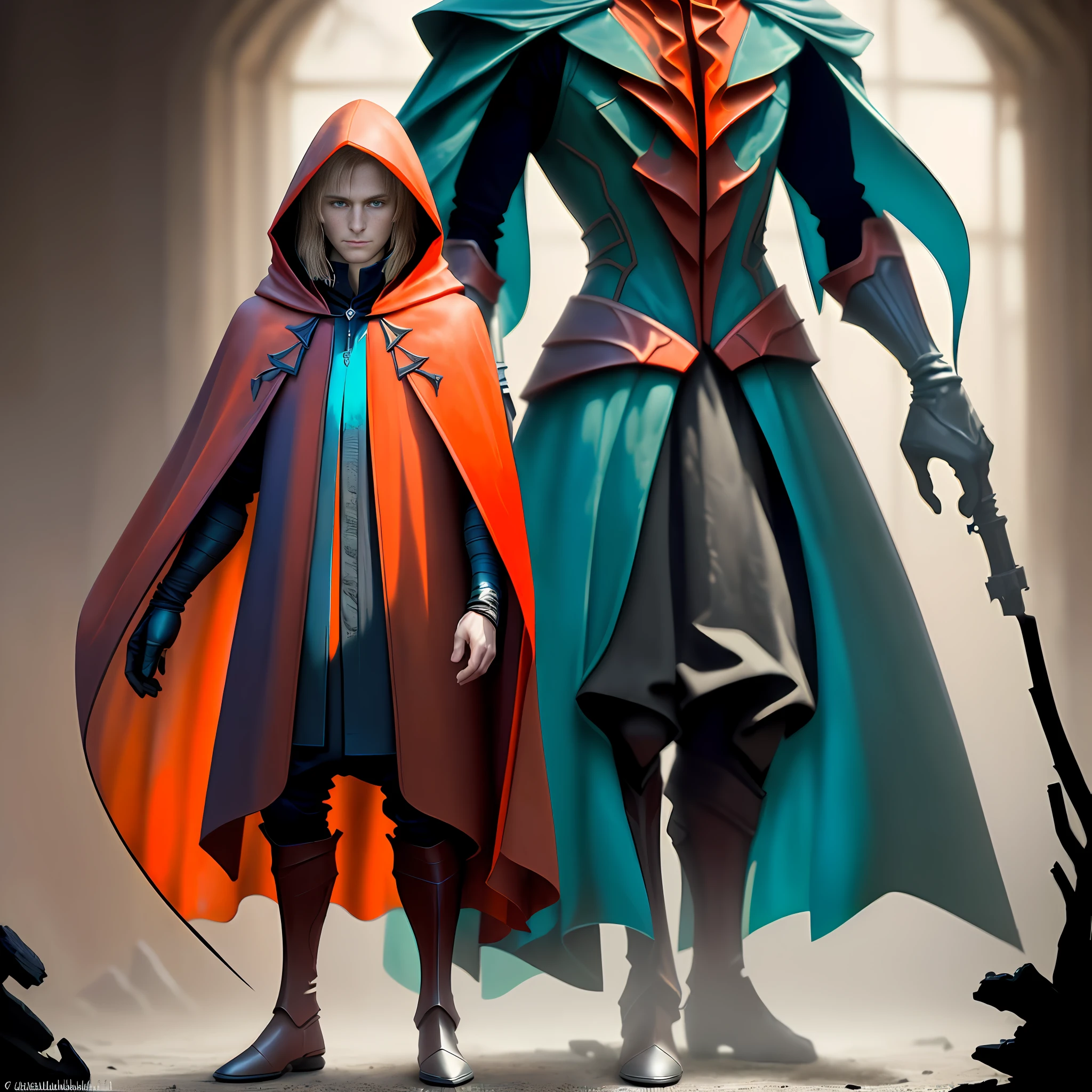 Ant dressed in (long: 1.2) scarlet (cloak: 1.3), ant with arms and head, (dark shot: 1.17), epic realistic, faded, ((neutral colors)), art, (HDR: 1.5), (muted colors: 1.2), hyperdetailed, (ArtStation: 1.5), cinematic, warm light, dramatic light, (complex details: 1.1), complex background, (Rutkowski: 0.8), (turquoise and orange: 0.4)