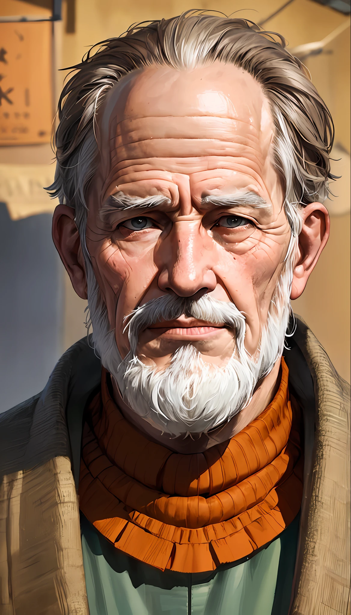 nyx photography portraits of old men portrait man portraits of old man, portrait men, portrait man, portrait, old man portrait, portrait, in the style of rendered in cinema4d, joel robison, mehmed siyah-kalem, detailed crowd scenes, 32k uhd, light orange and brown, rural life scenes