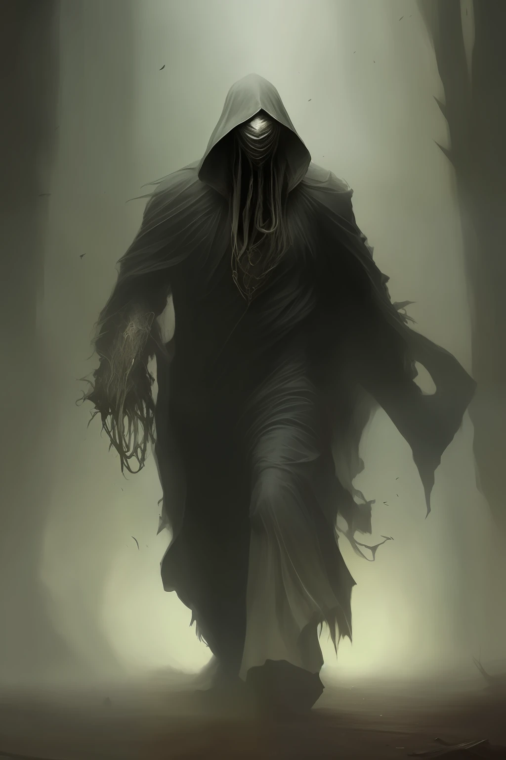 portrait of hyperdetailed terrifying dementor from harry potter cinematic shot on canon 5d ultra realistic skin accurate hands Steve Henderson Fabian Perez Henry Asencio Jeremy Mann Marc Simonetti fantasy magical horror atmosphere