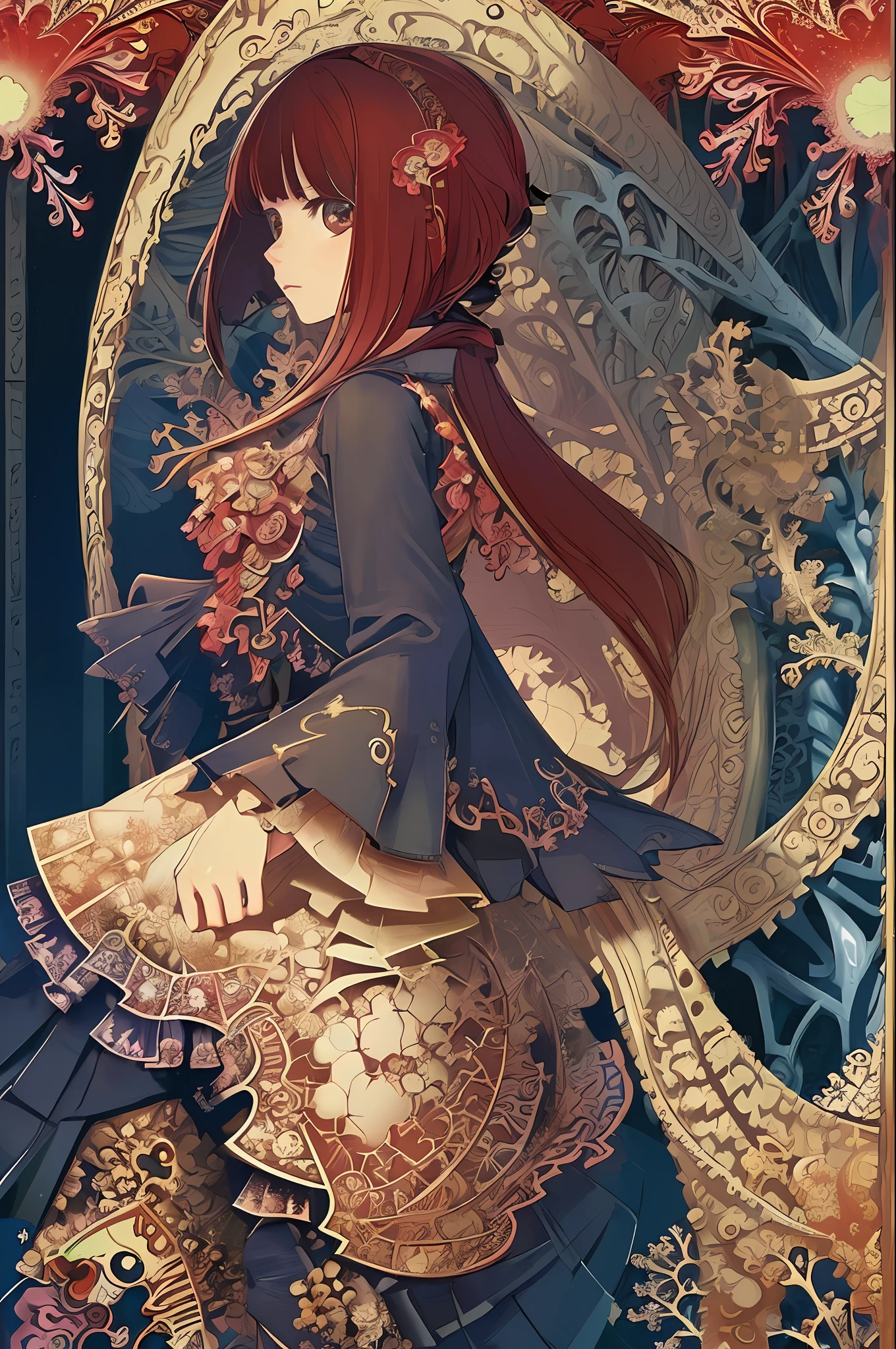 (masterpiece, top quality, best quality, official art, beautiful and aesthetic:1.2), (1girl:1.3), (fractal art:1.3),