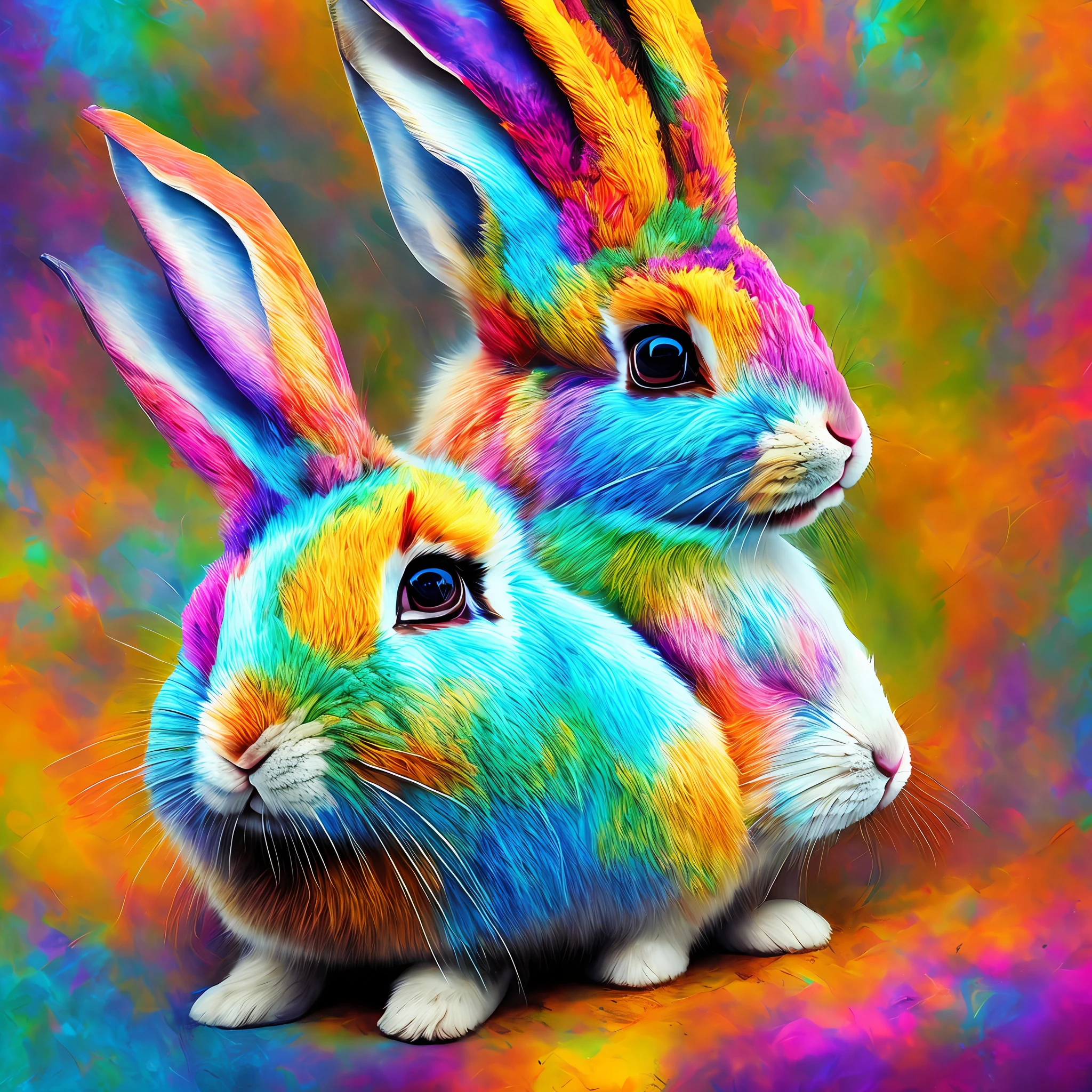 Colorful rabbit
