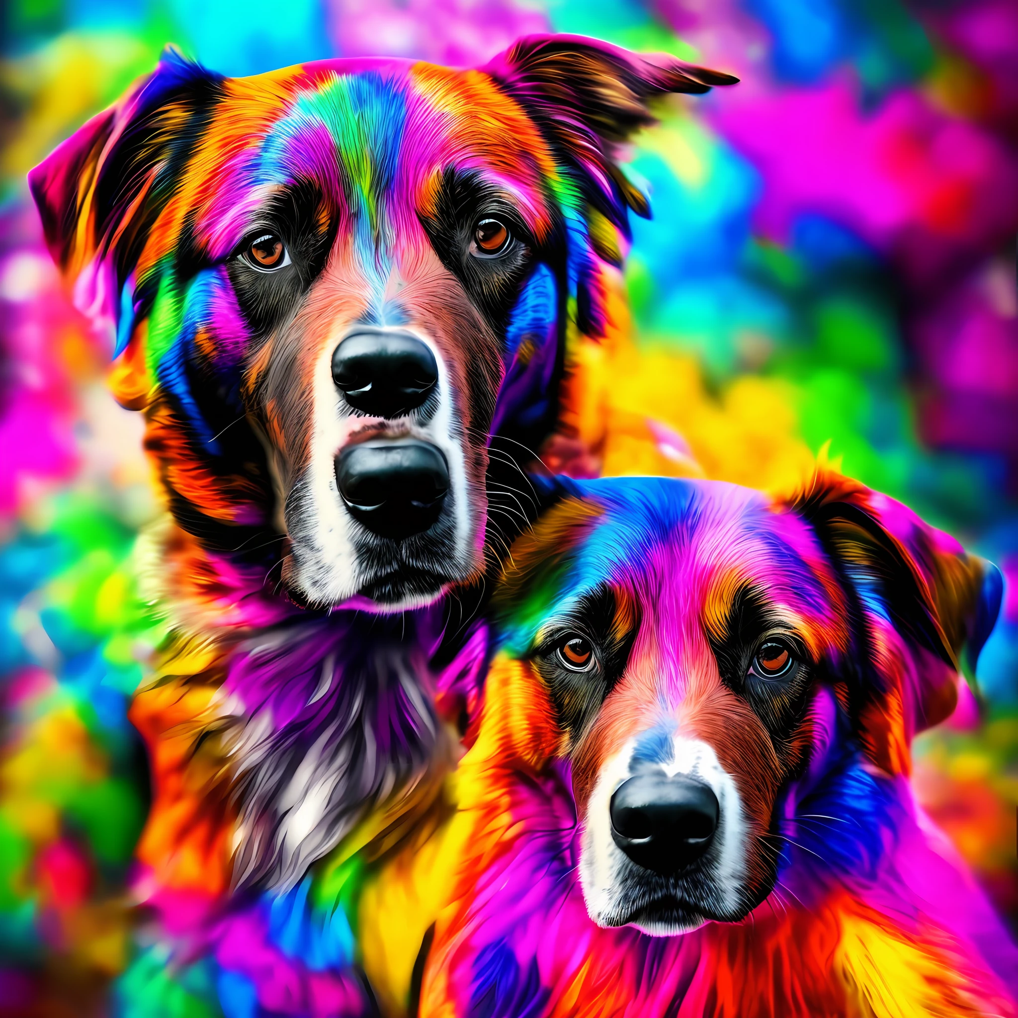 Colorful dog