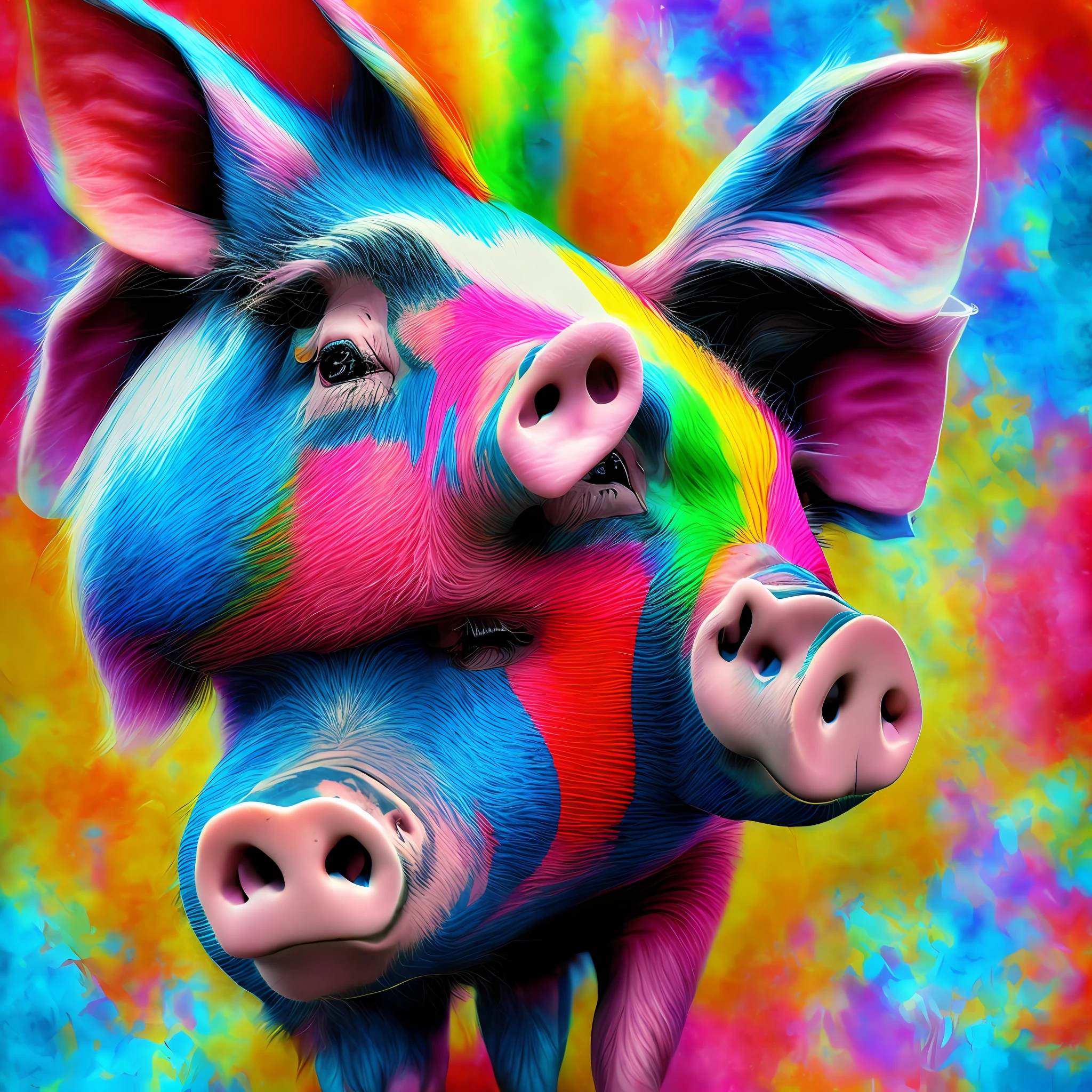 Colorful pig