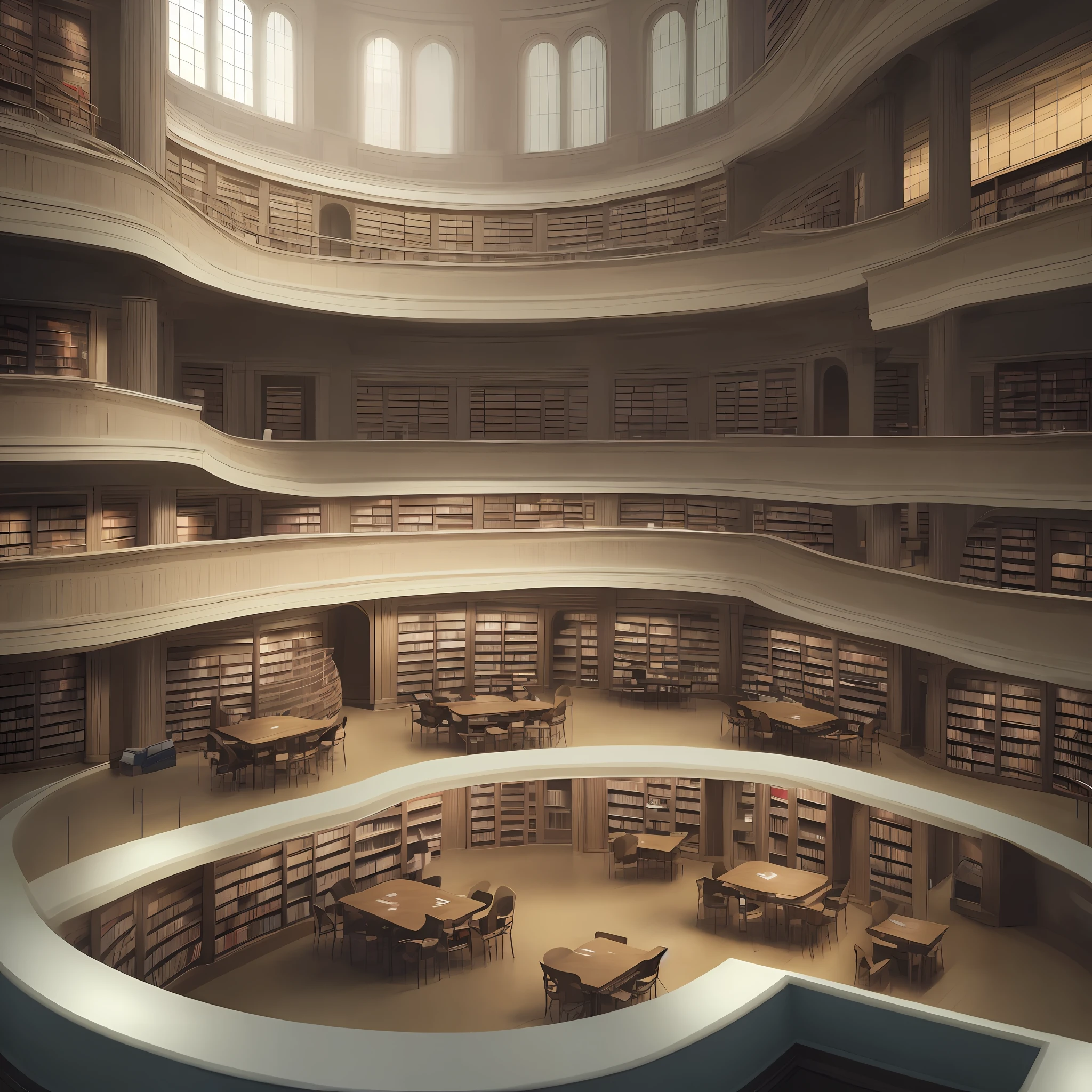 Study group in a bibliotheque