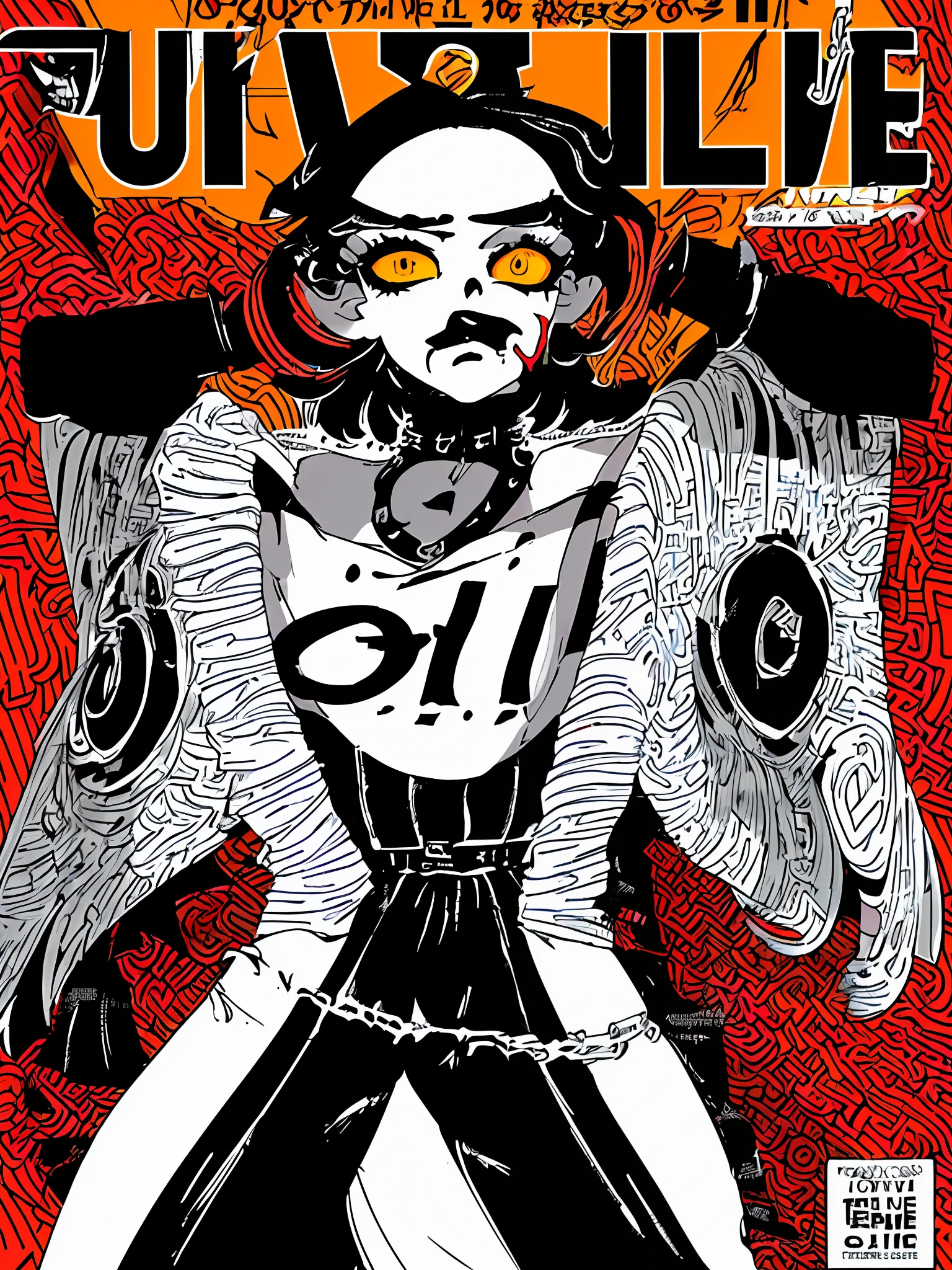 ((((dramatic))), (((gritty))), (((intense))) film poster featuring a young woman as the central character. She stands confidently in the center of the poster, wearing a stylish and edgy outfit, with a determined expression on her face. The background is dark and gritty, with a sense of danger and intensity. The text is bold and attention-grabbing, with a catchy tagline that adds to the overall feeling of drama and excitement. The color palette is mainly dark with splashes of vibrant colors, giving the poster a dynamic and visually striking appearance,tachi-e (magazine:1.3), (cover-style:1.3), fashionable, woman, vibrant, outfit, posing, front, colorful, dynamic, background, elements, confident, expression, holding, statement, accessory, majestic, coiled, around, touch, scene, text, cover, bold, attention-grabbing, title, stylish, font, catchy, headline, larger, striking, modern, trendy, focus, fashion,