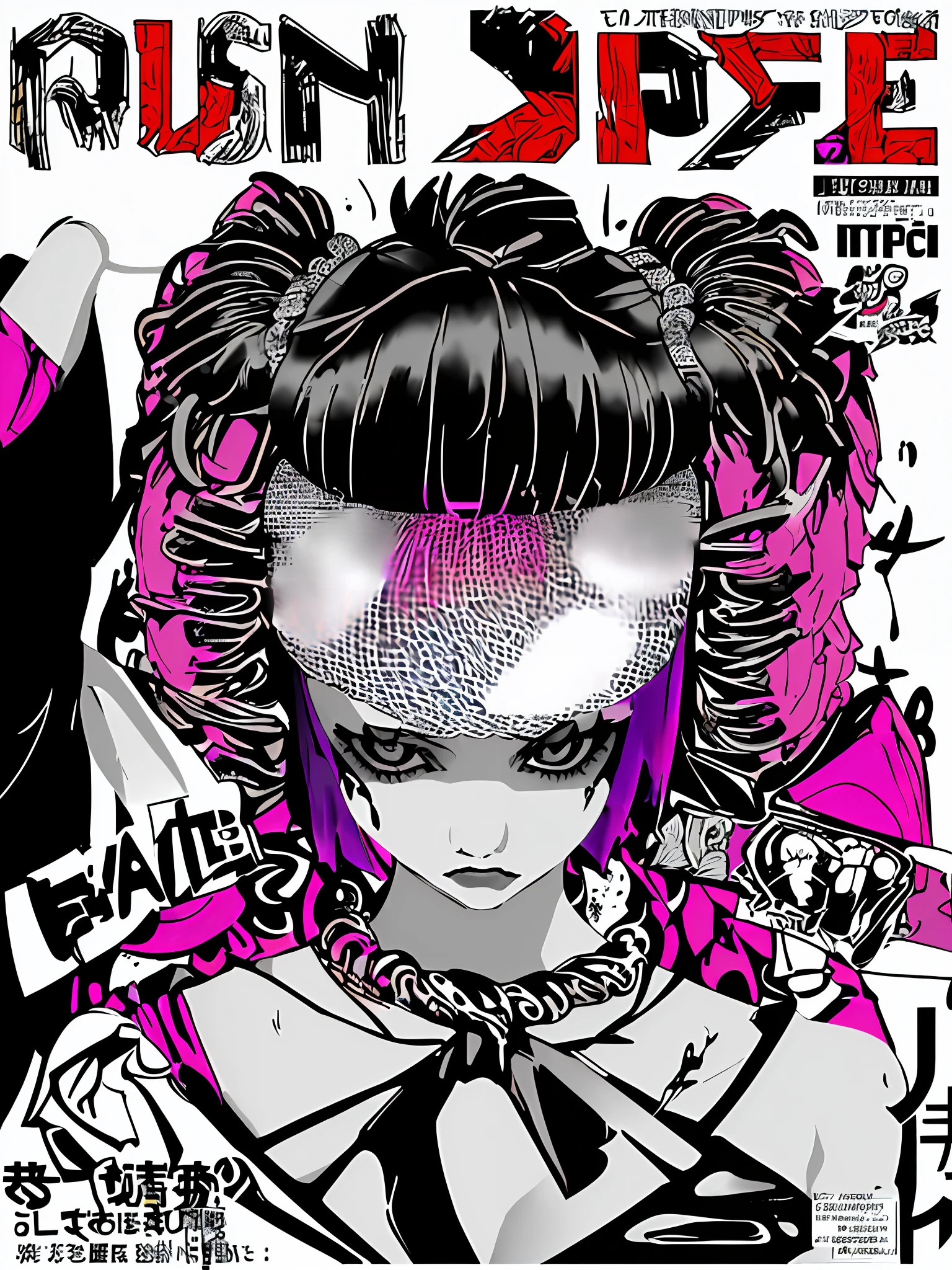 ((((dramatic))), (((gritty))), (((intense))) film poster featuring a young woman as the central character. She stands confidently in the center of the poster, wearing a stylish and edgy outfit, with a determined expression on her face. The background is dark and gritty, with a sense of danger and intensity. The text is bold and attention-grabbing, with a catchy tagline that adds to the overall feeling of drama and excitement. The color palette is mainly dark with splashes of vibrant colors, giving the poster a dynamic and visually striking appearance,tachi-e (magazine:1.3), (cover-style:1.3), fashionable, woman, vibrant, outfit, posing, front, colorful, dynamic, background, elements, confident, expression, holding, statement, accessory, majestic, coiled, around, touch, scene, text, cover, bold, attention-grabbing, title, stylish, font, catchy, headline, larger, striking, modern, trendy, focus, fashion,