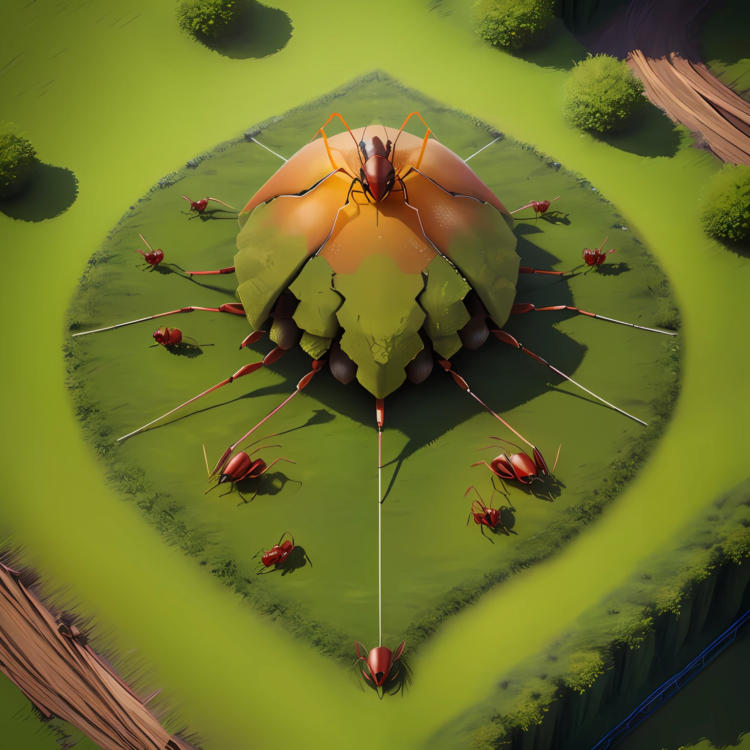 anthill skin for the game "The Ants" Bird view, box format