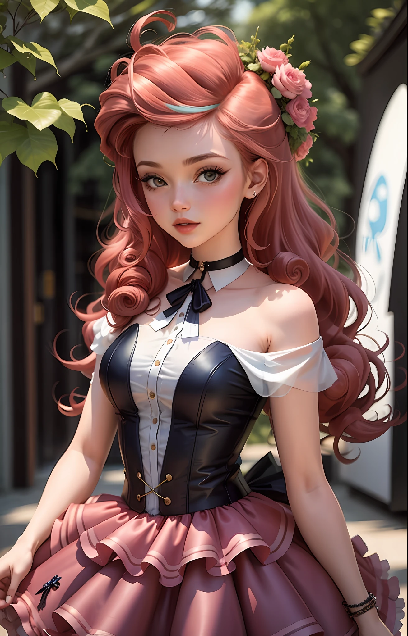 Girl dressed as a June party