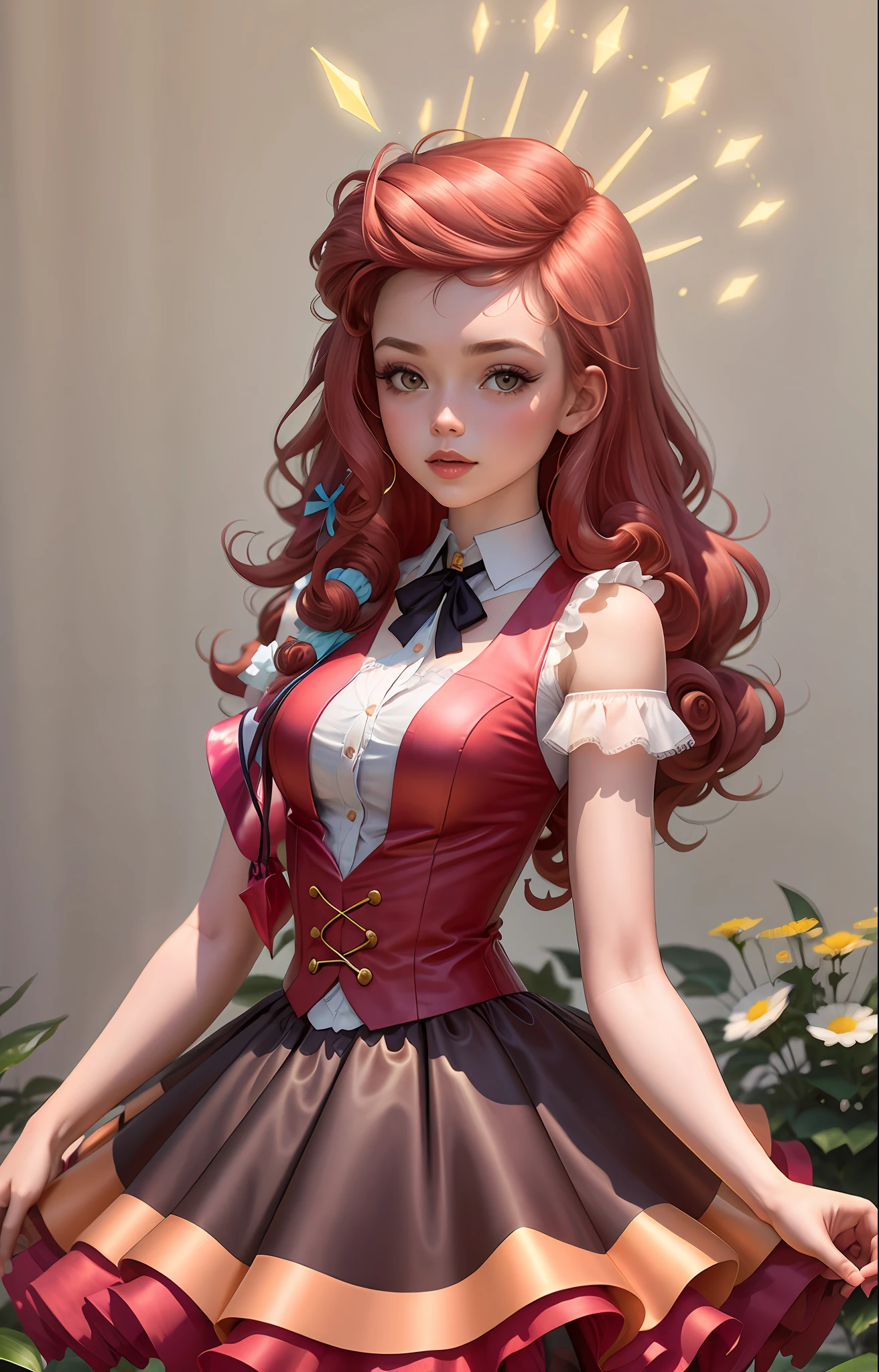 Girl dressed as a June party