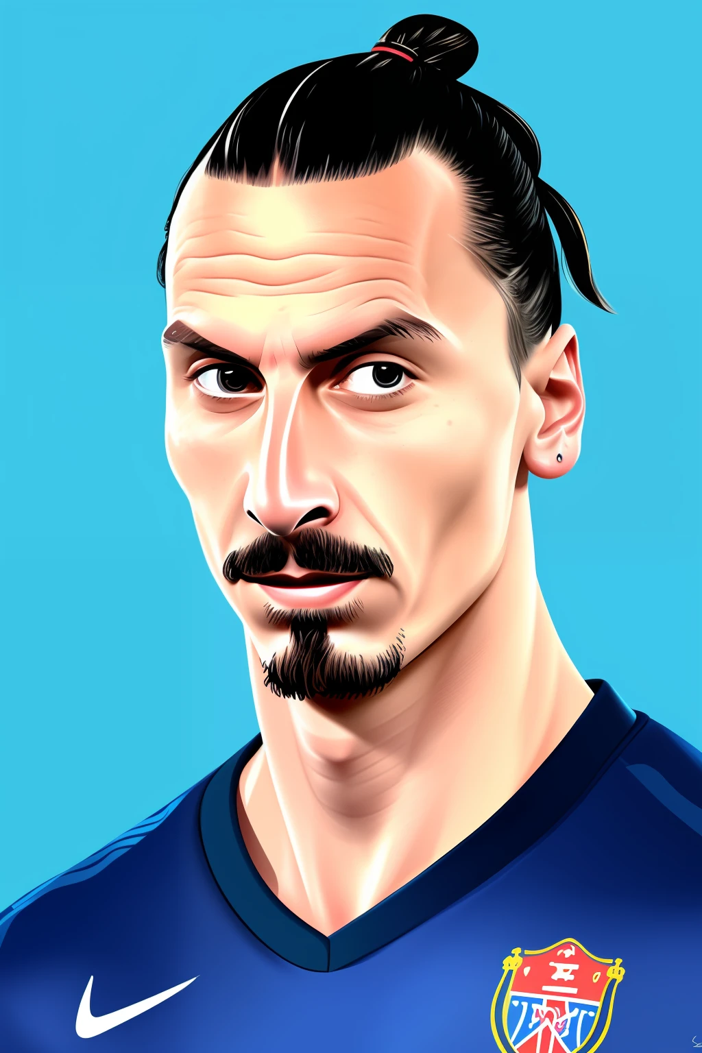 Cute illustration portrait zlatan ibrahimovic