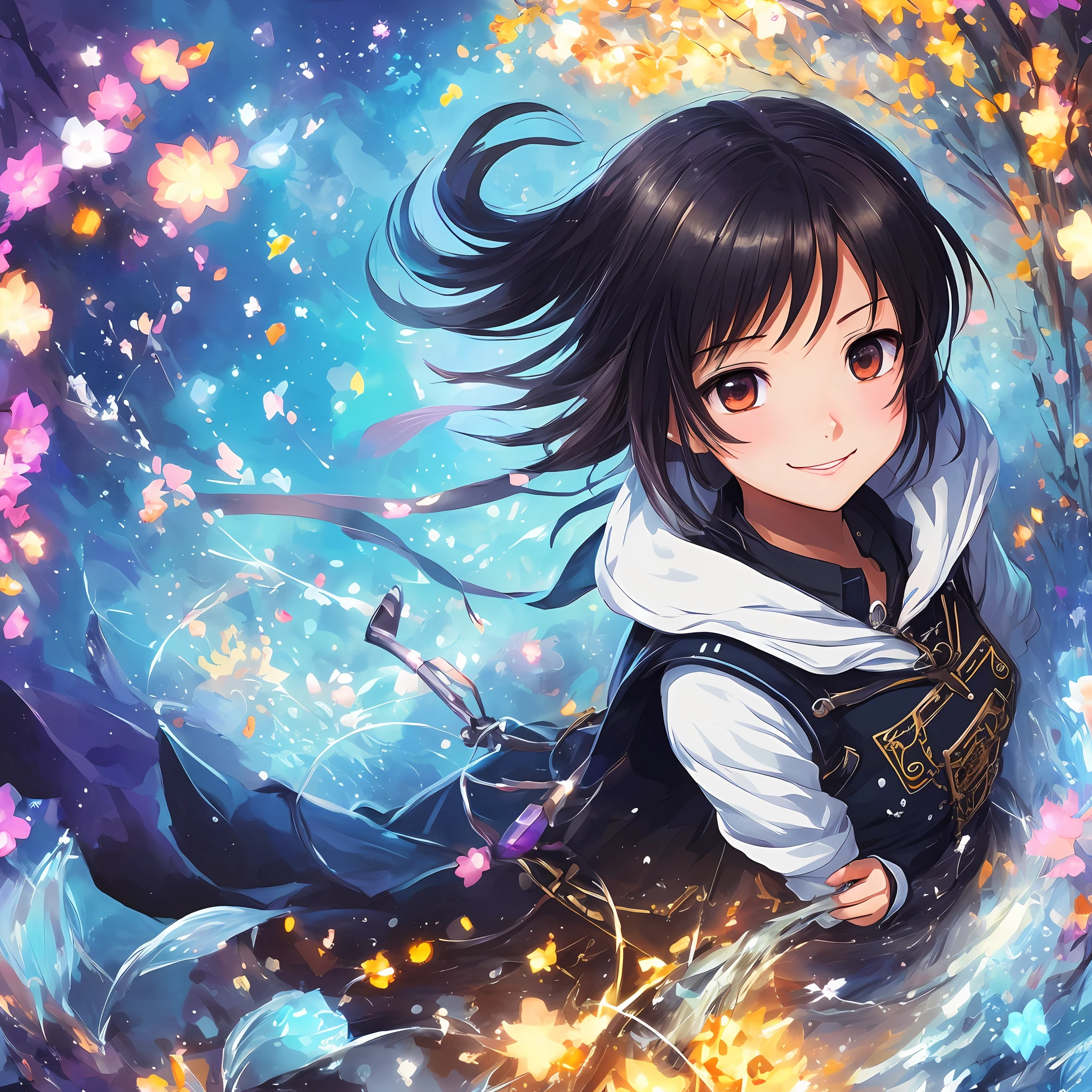 (fron view) (midshot) insanely detailed illustration of a cute little girl smiling walking her cute corgi dog, utra detailed cute face, in a village, close up zoomed,cartoonish vector, mixmedia, glowy, very intricate details, hayao miyazaki style with makoto shinkai style, colorful strokes, soft colors, very high resolution, sharp focus, anime key visual, anime art, anime, masterpiece, best quality, hdr, uhd, depth of field, wide angle, full body shot, finely detailed beautiful face and eyes, 8k, dark intense shadows