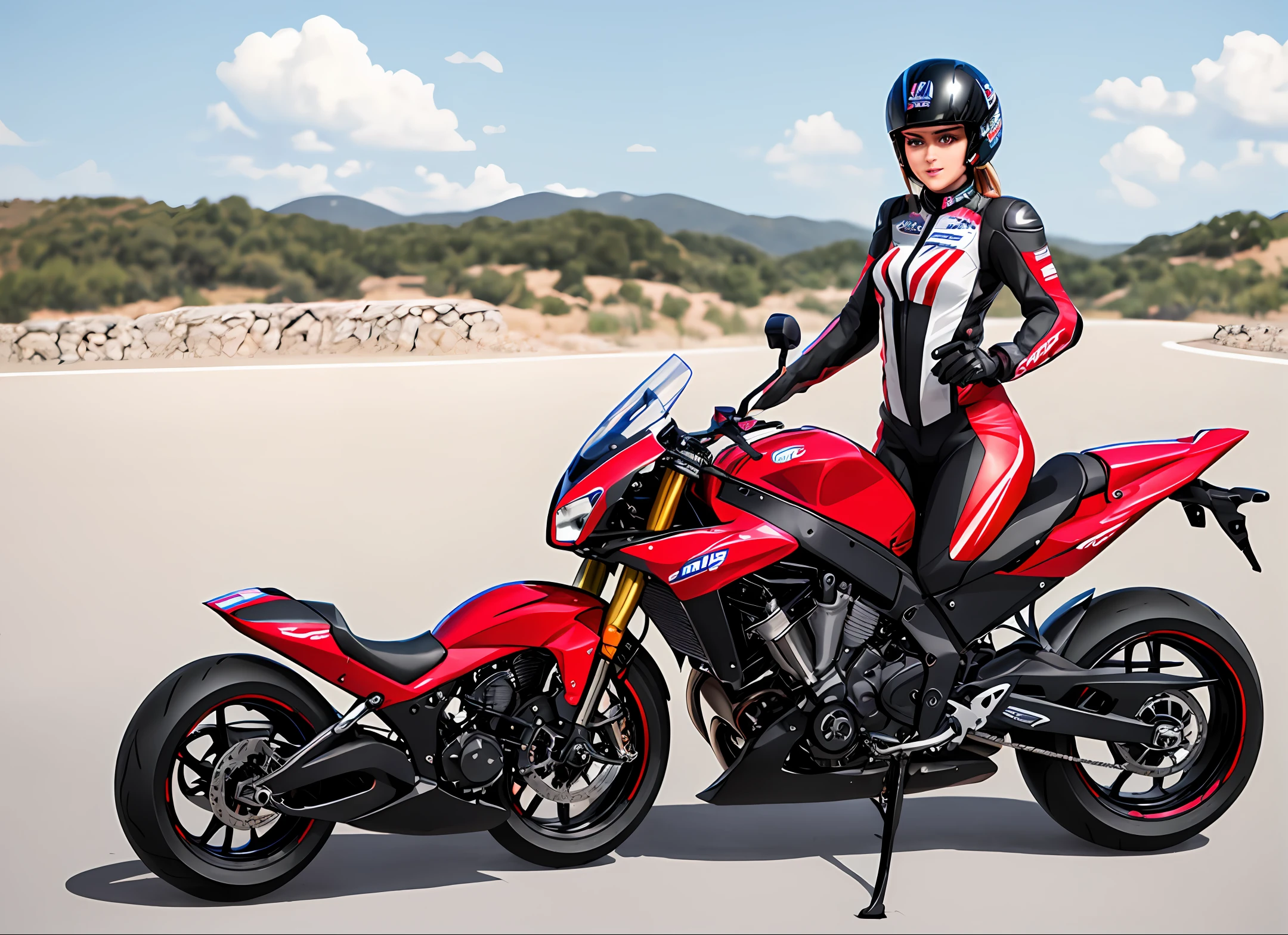 Moto futuristc superbike girl