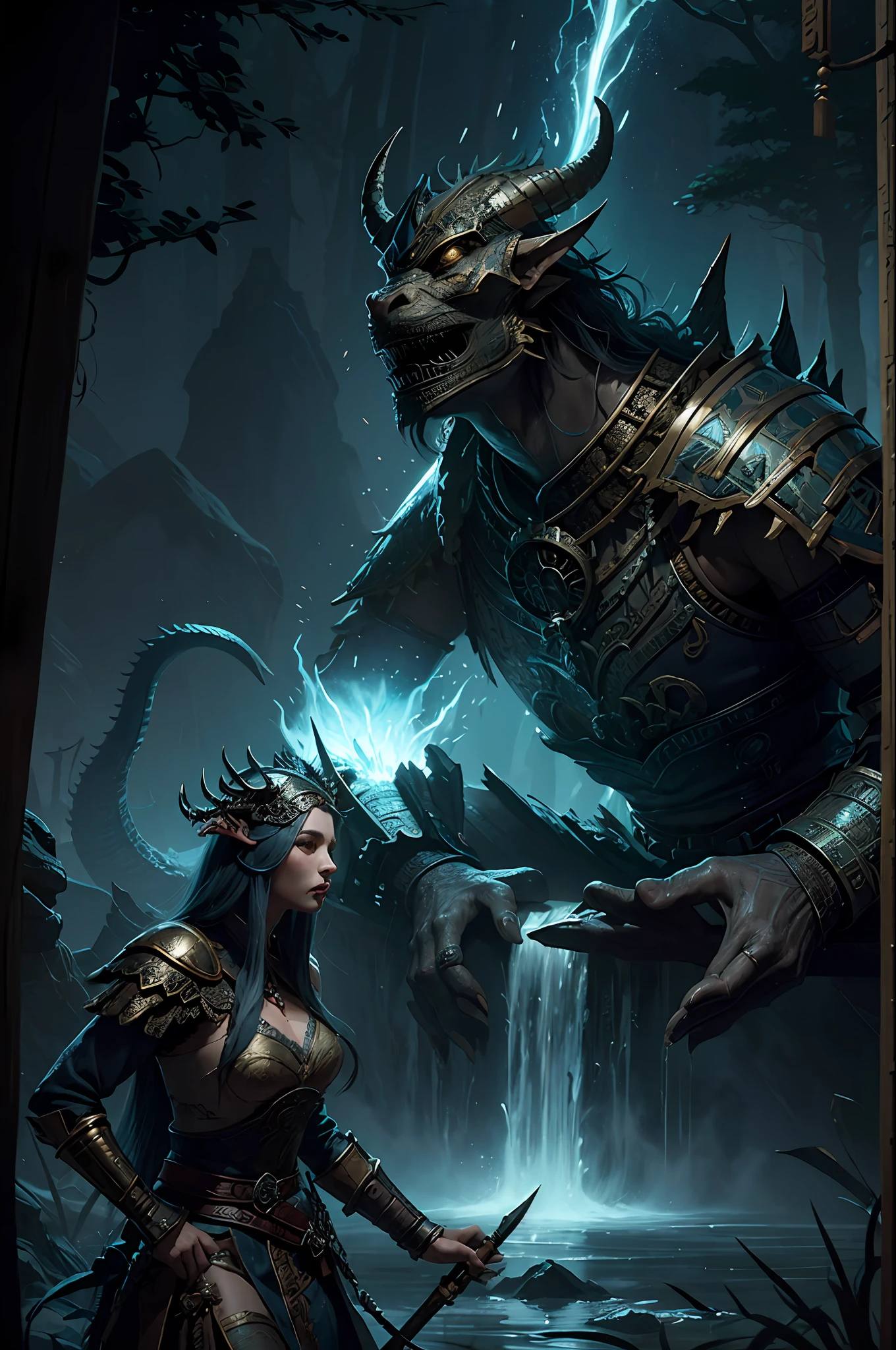 A castle (total war Warhammer) of dragons , Subtle narrative, enigmatic atmosphere, atmospheric perspective, fluid movement, ethereal quality, solo, low fantasy, vivid brushstrokes, striking composition, psychedelic images, night, dynamic lights, ancient china style