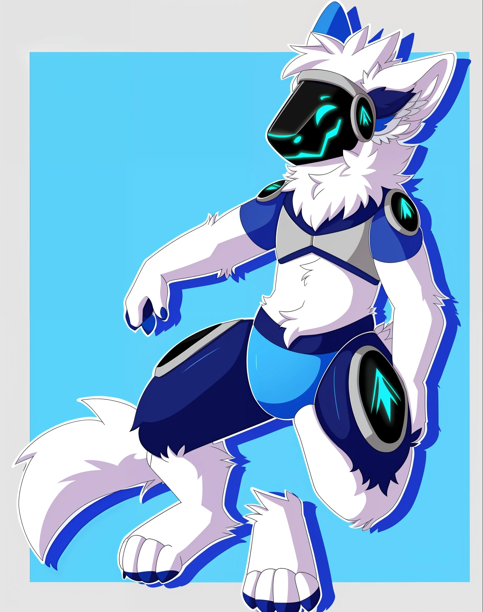 White Fluffy Arctic Protogen
