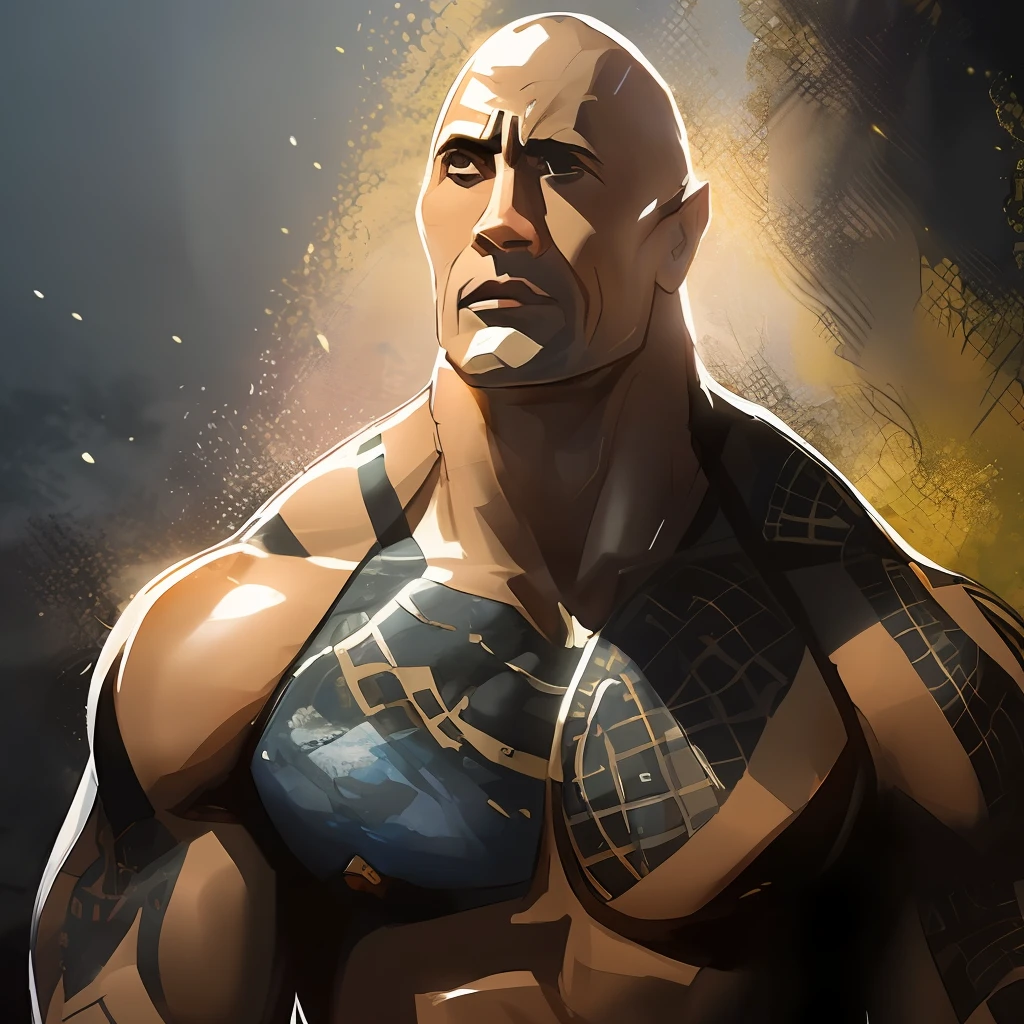 Samdoesart, The rock, dinamic pose