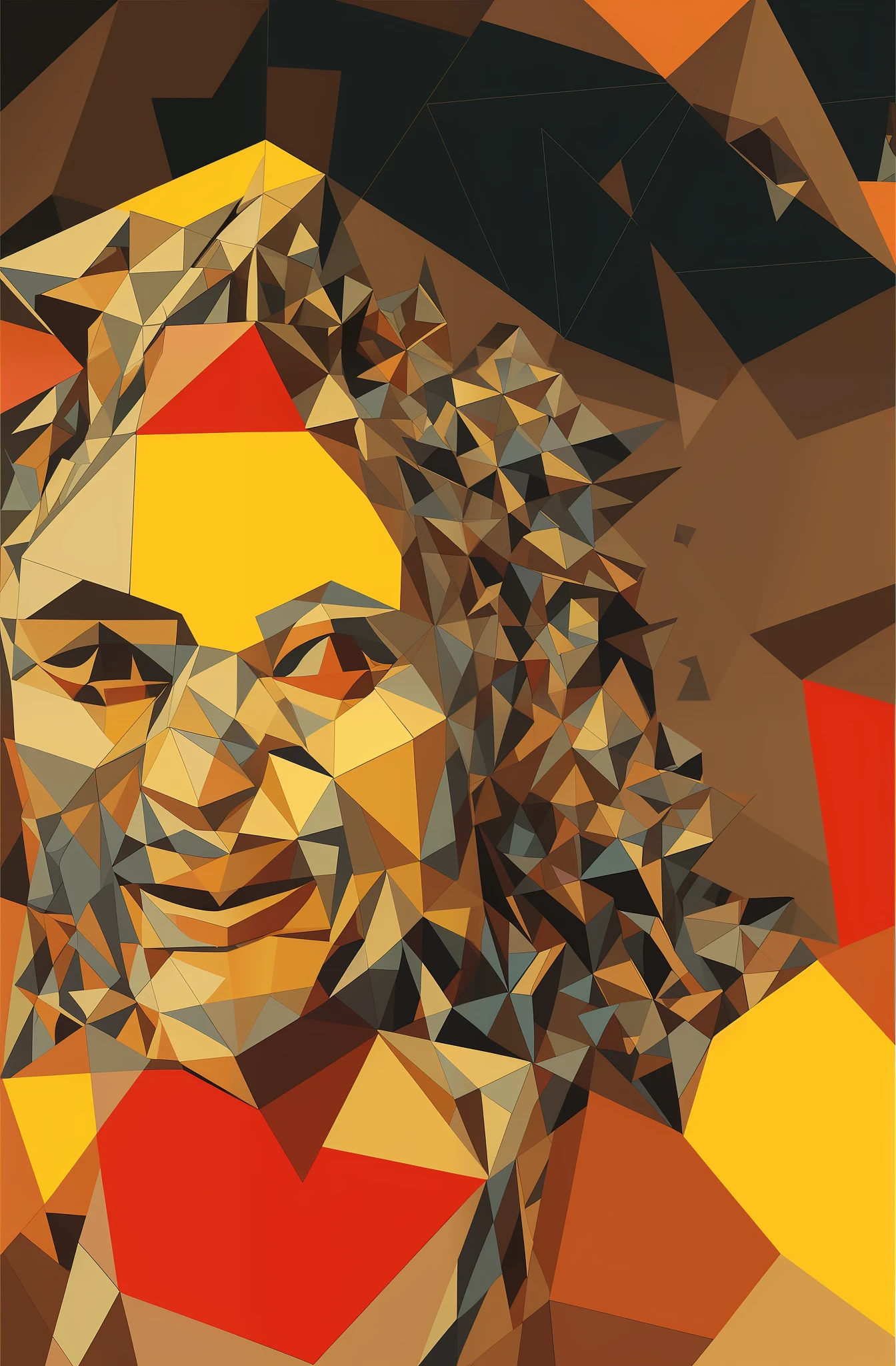 cubistic art (image in geometric shapes) image still sharp with the details